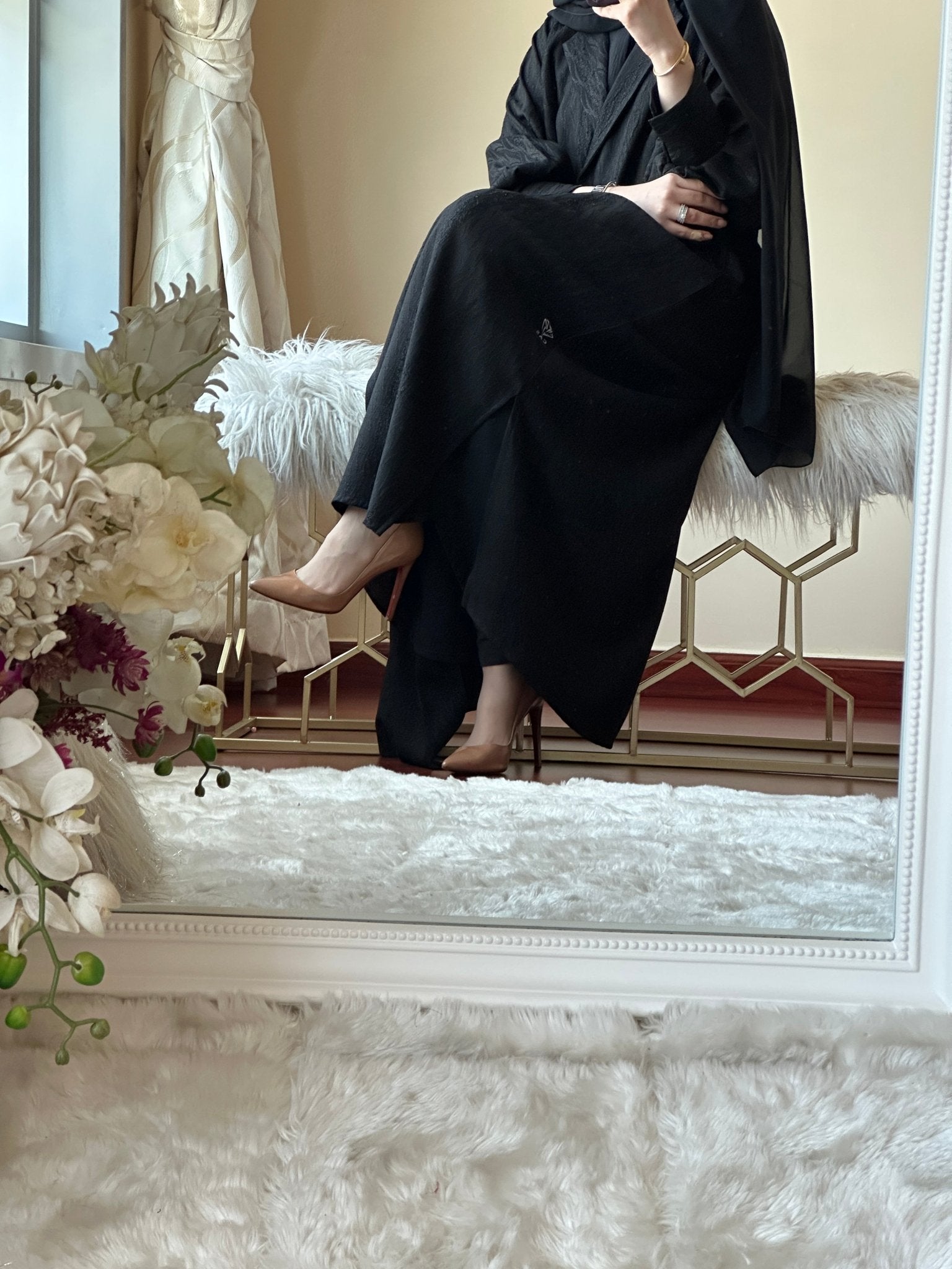 C - Black - Work - Abaya - Set - 125