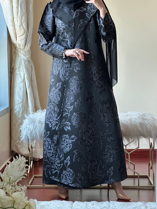 C - Black - Work - Abaya - Set - 126