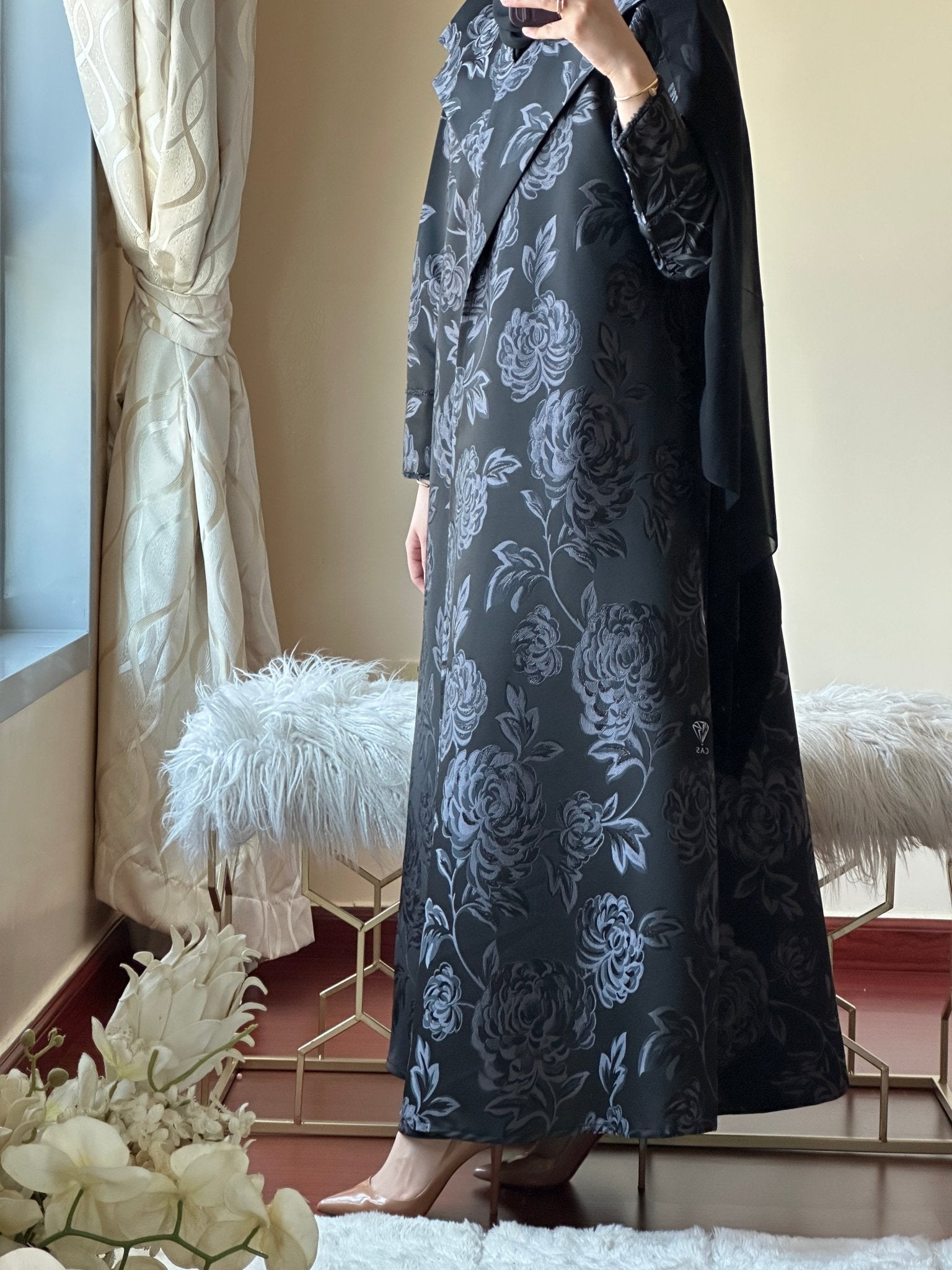 C - Black - Work - Abaya - Set - 126