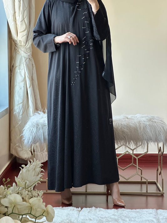 C - Black - Work - Abaya - Set - 127