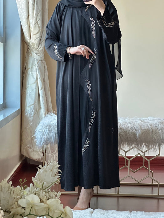 C - Black - Work - Abaya - Set - 128