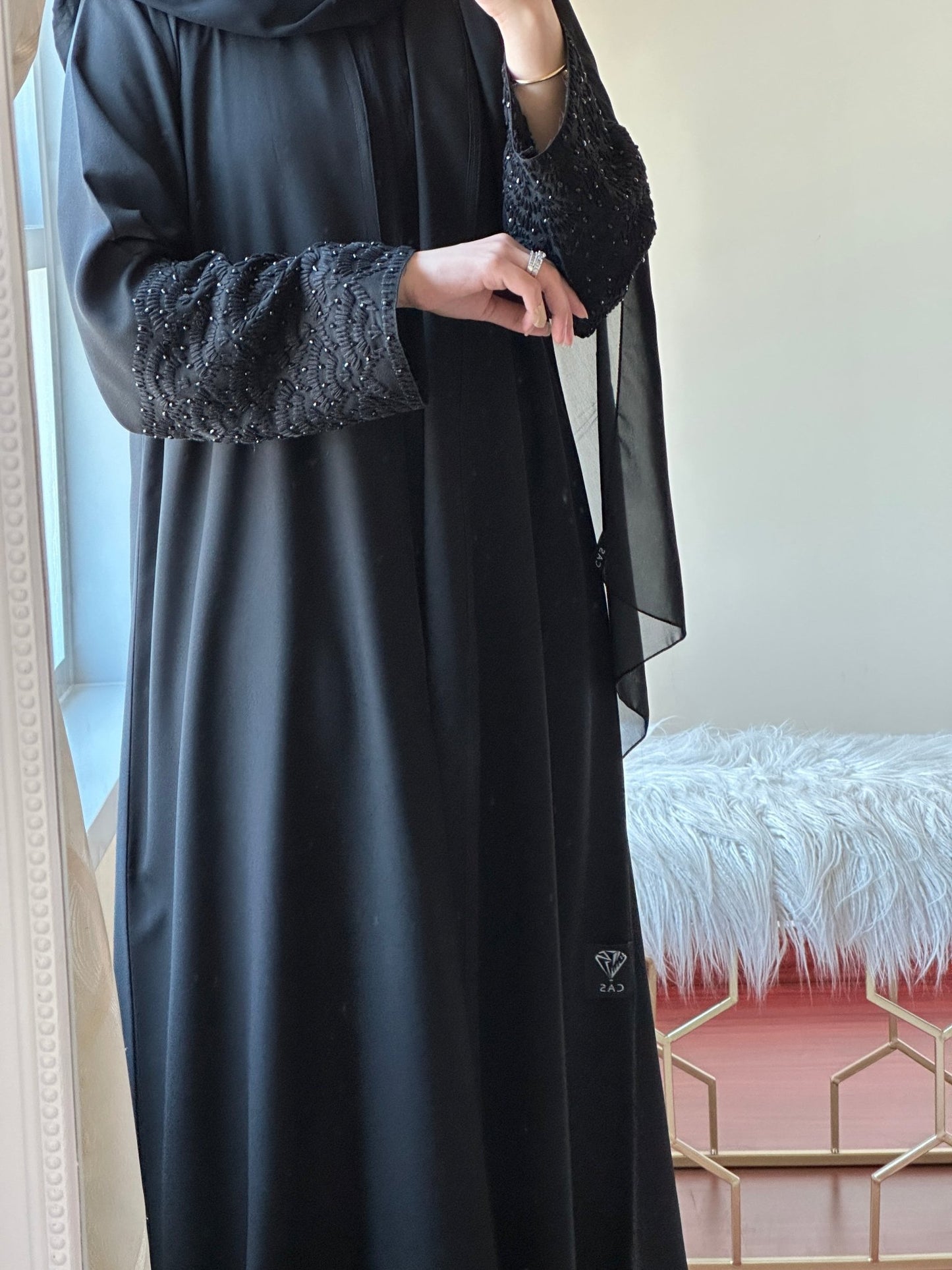 C - Black - Work - Abaya - Set - 130