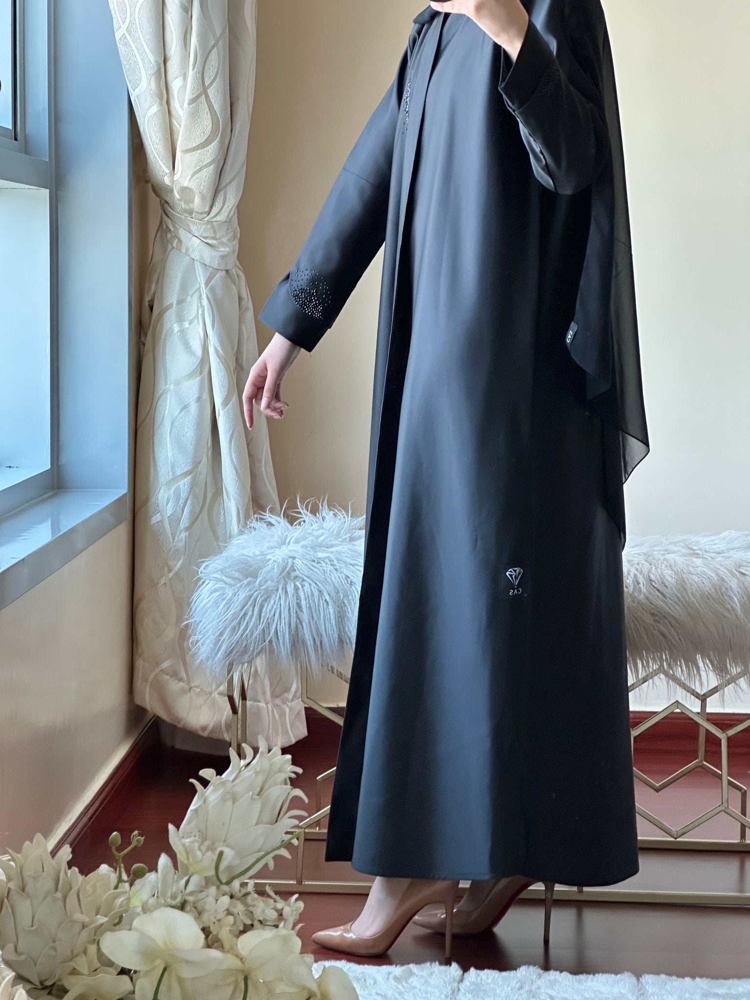 C - Black - Work - Abaya - Set - 131