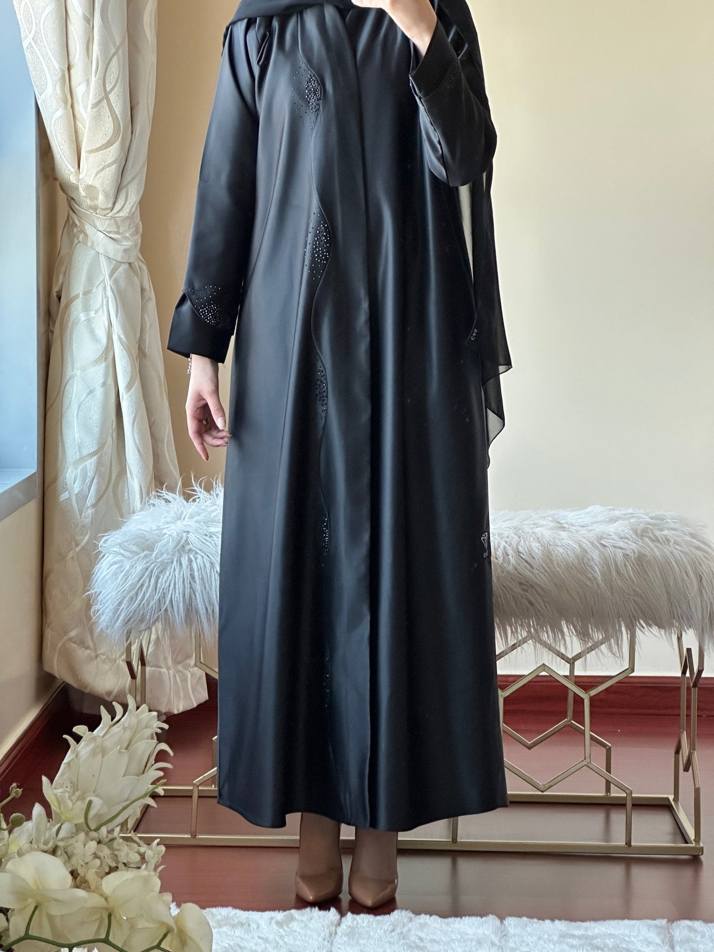 C - Black - Work - Abaya - Set - 131