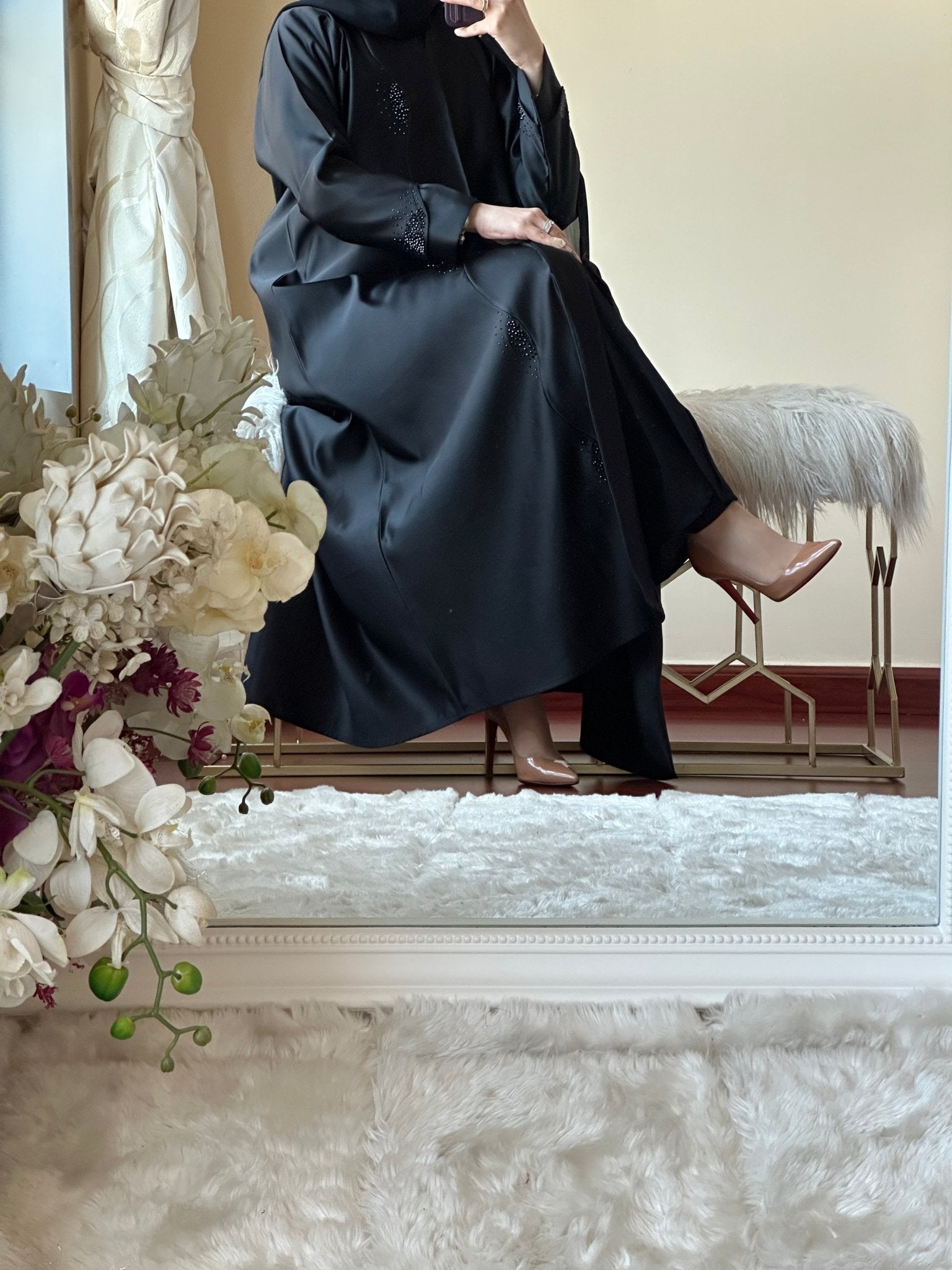 C - Black - Work - Abaya - Set - 131