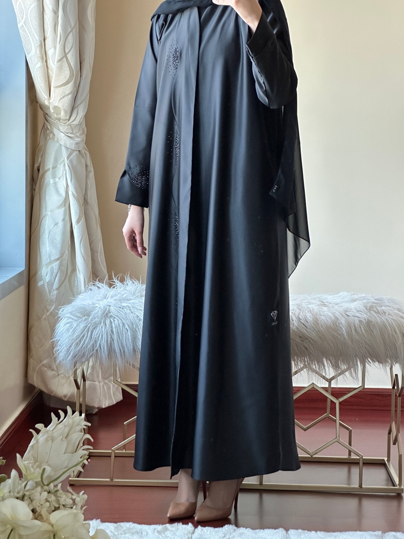 C - Black - Work - Abaya - Set - 131