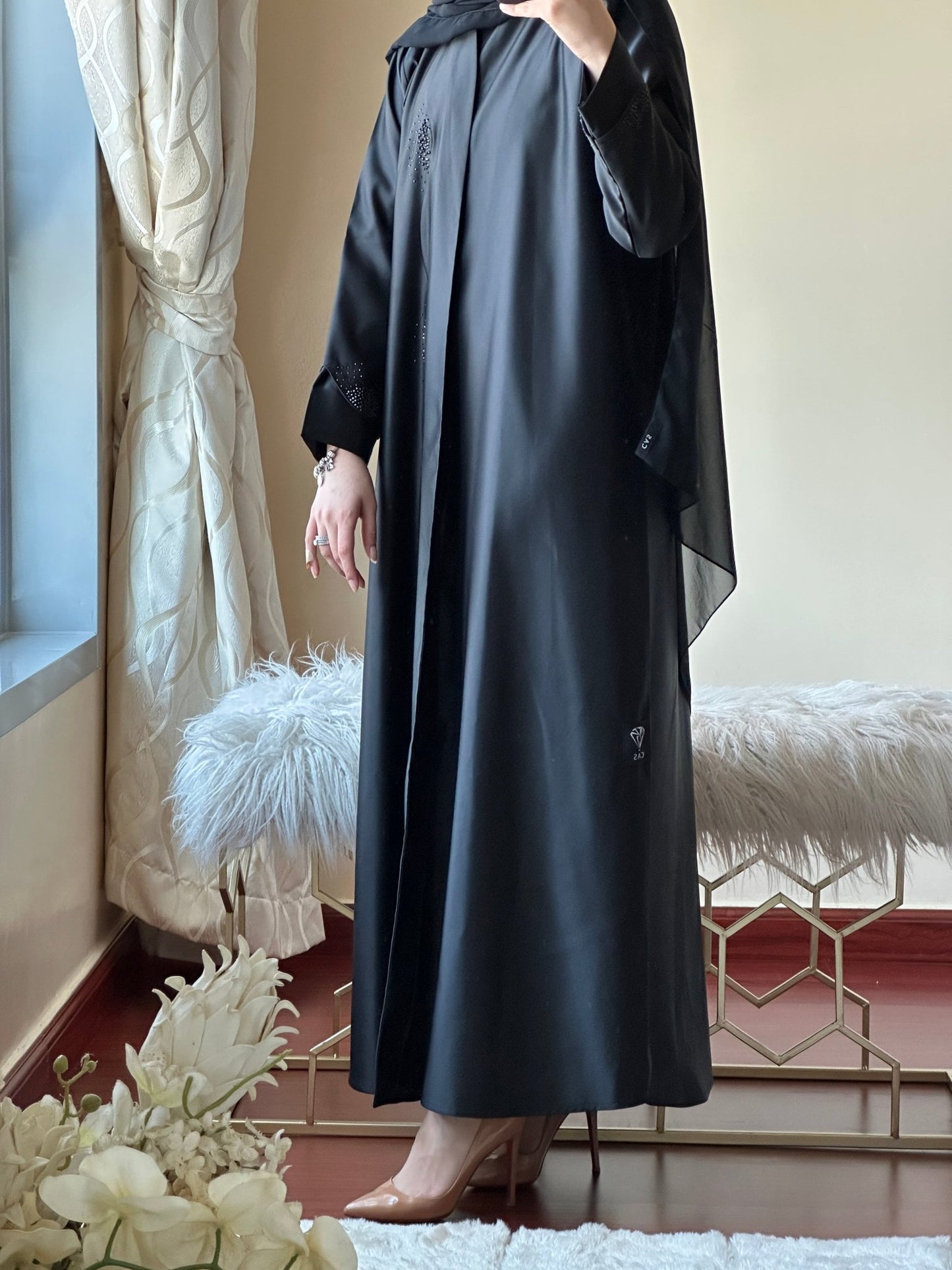 C - Black - Work - Abaya - Set - 131