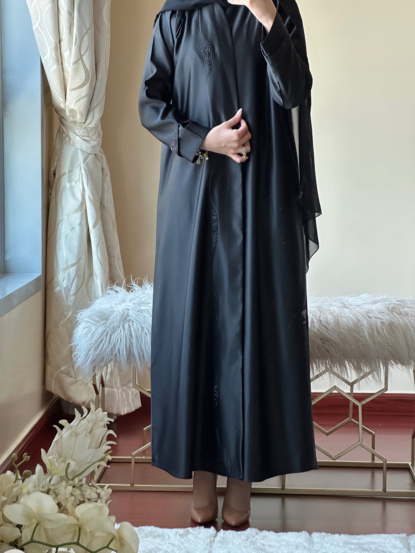 C - Black - Work - Abaya - Set - 131