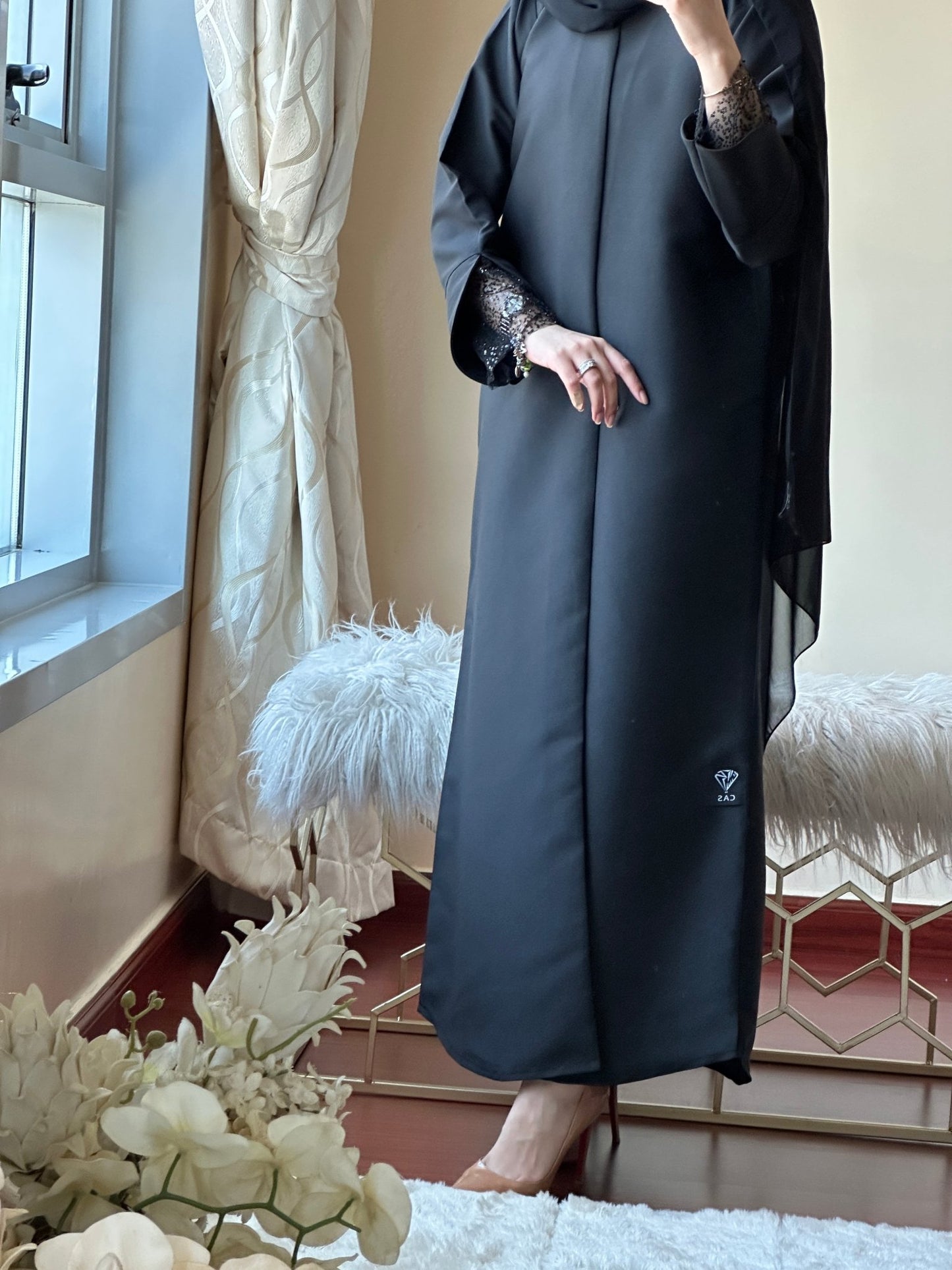 C - Black - Work - Abaya - Set - 133