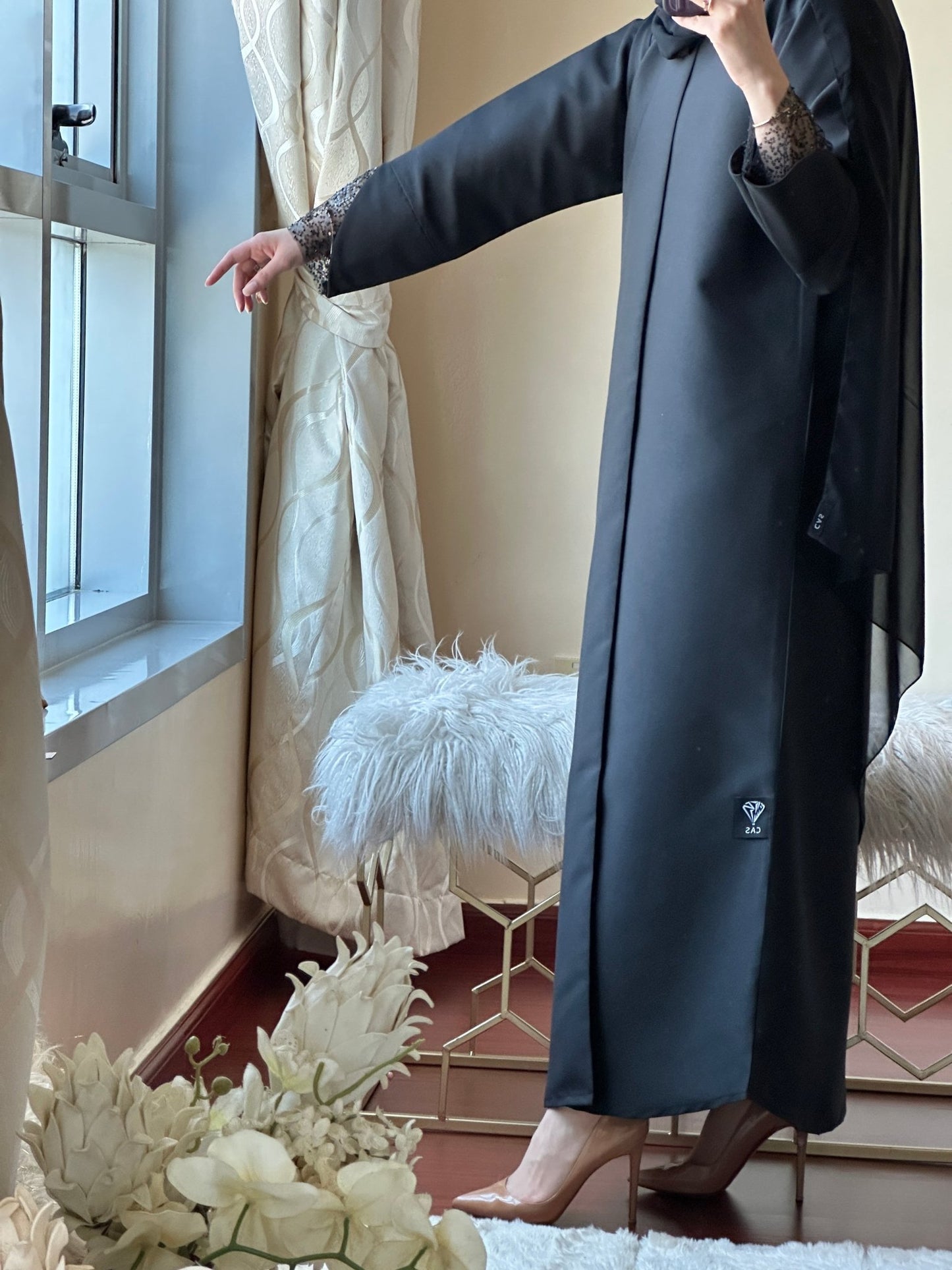 C - Black - Work - Abaya - Set - 133