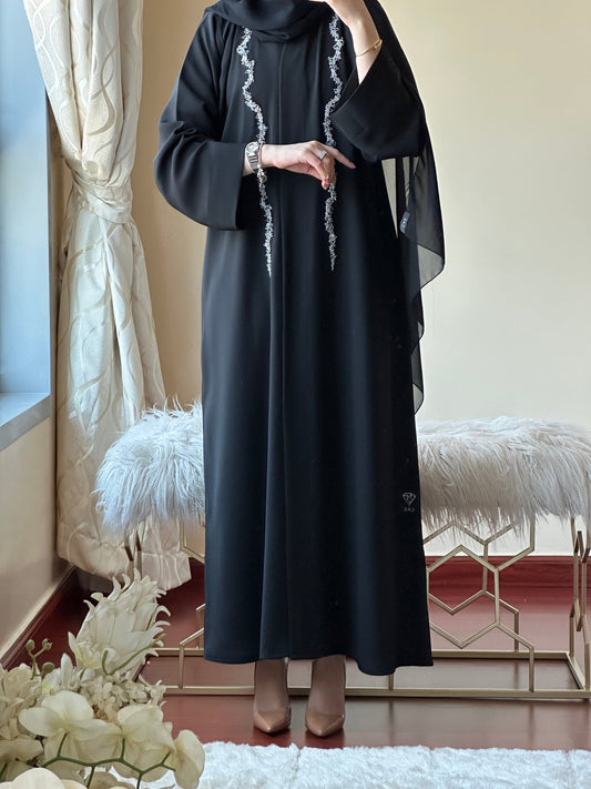 C - Black - Work - Abaya - Set - 134