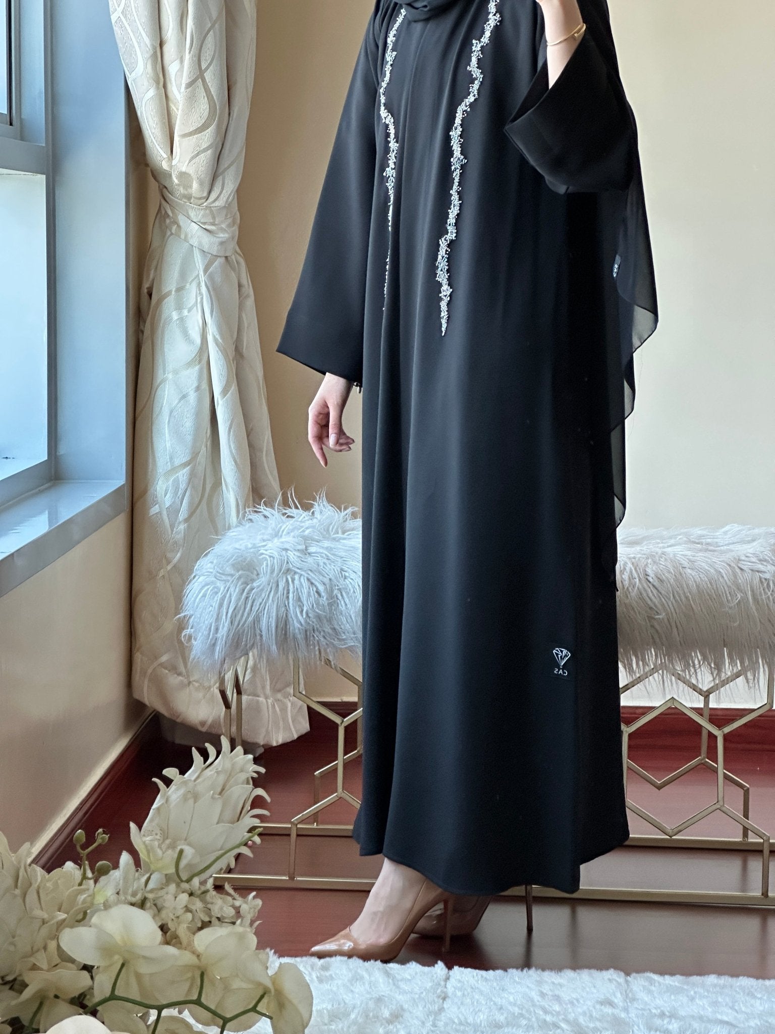 C - Black - Work - Abaya - Set - 134