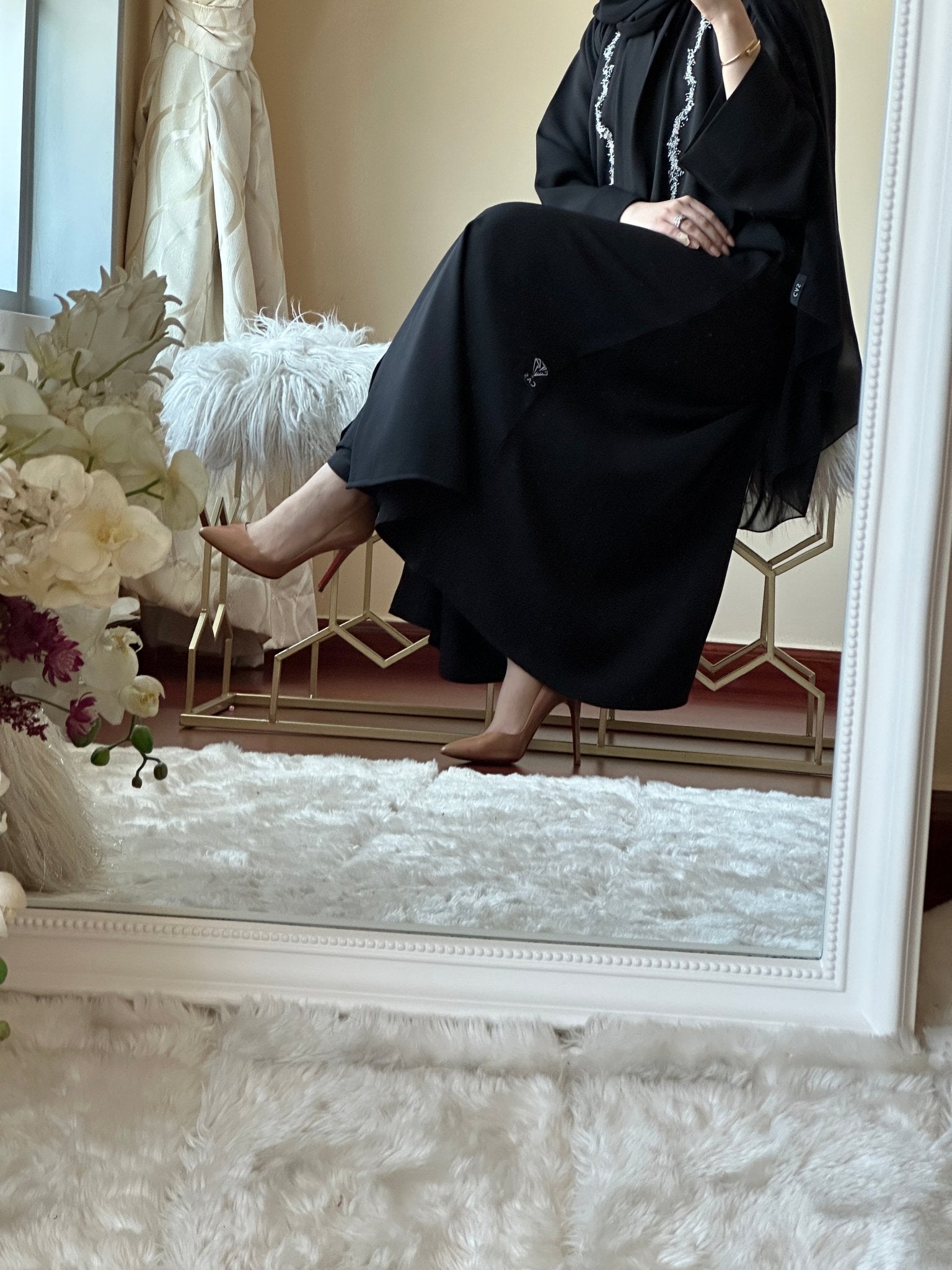 C - Black - Work - Abaya - Set - 134