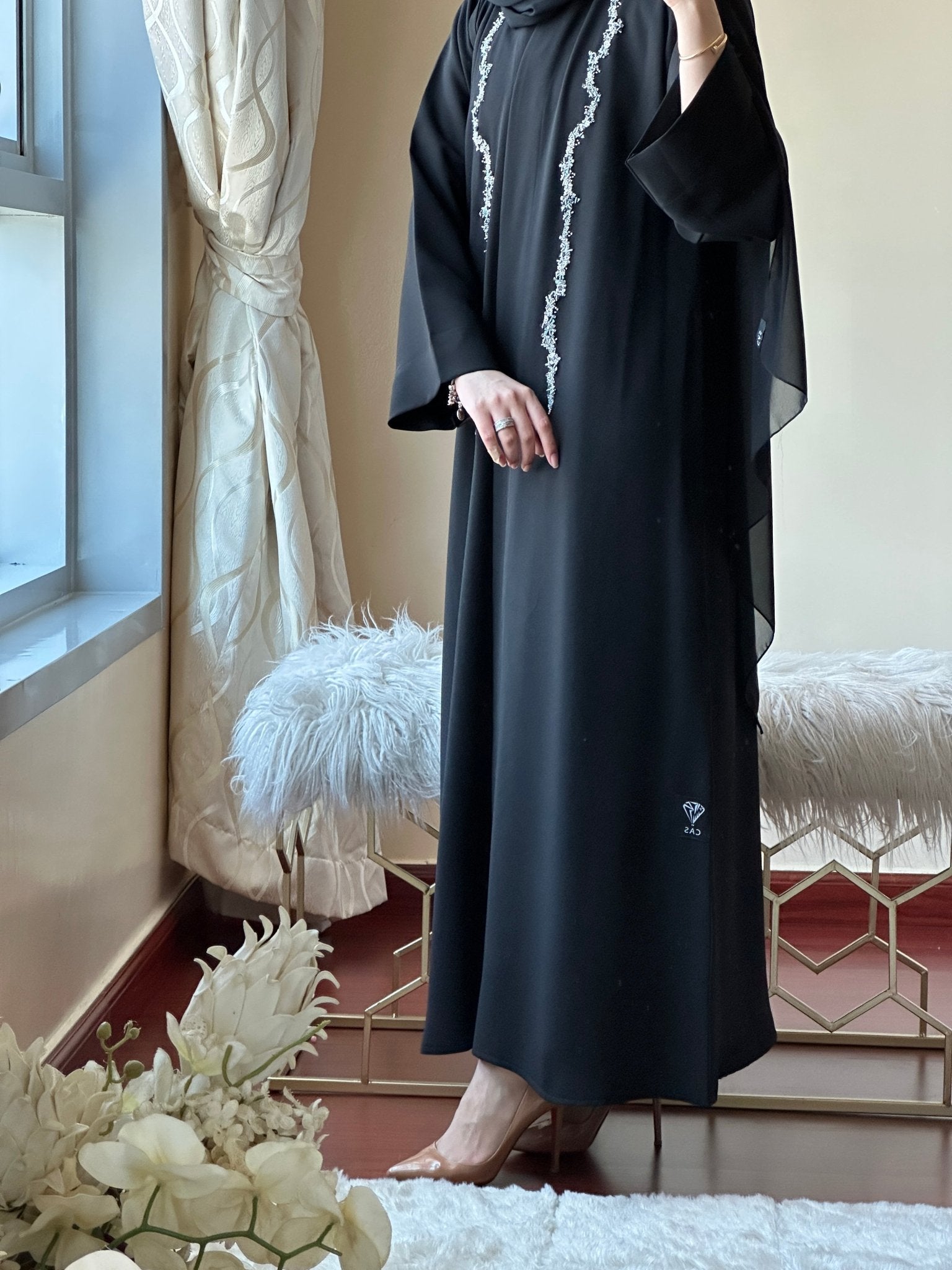 C - Black - Work - Abaya - Set - 134