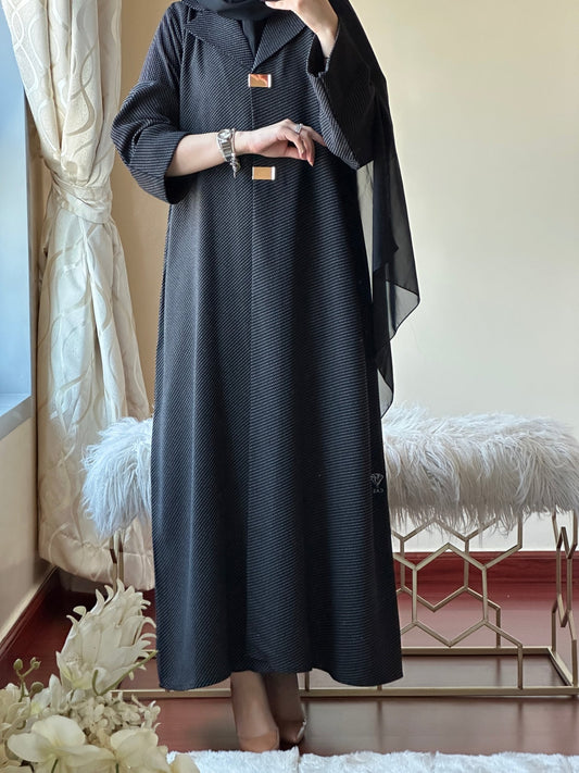 C - Black - Work - Abaya - Set - 136