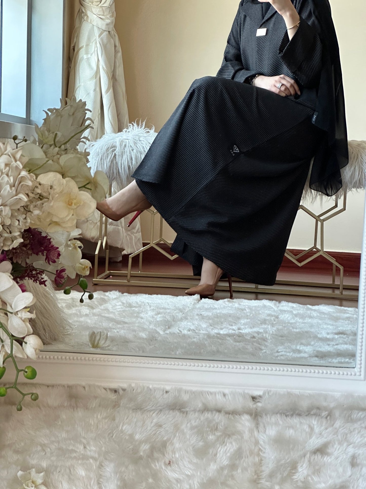 C - Black - Work - Abaya - Set - 136