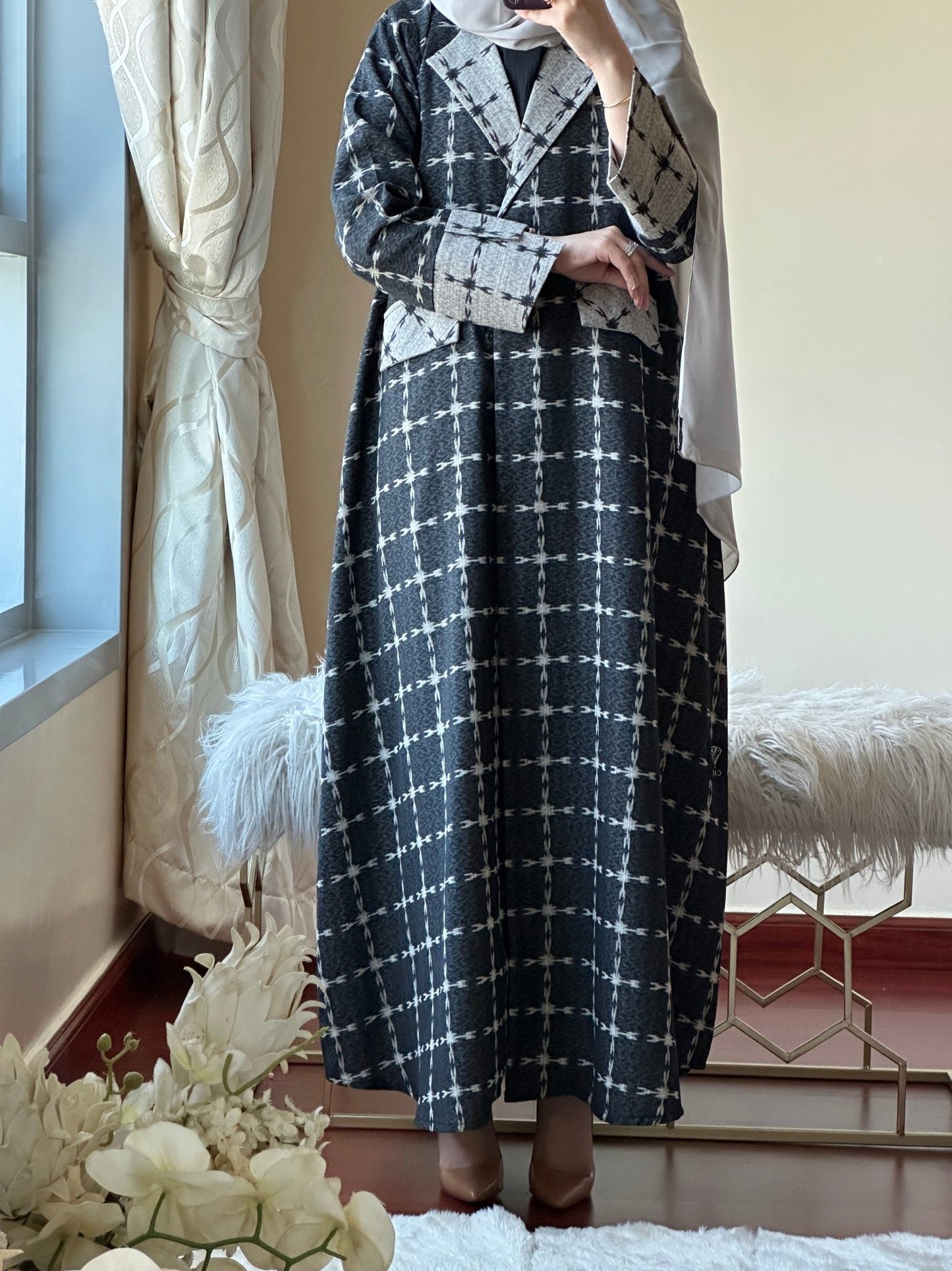 C - Black - Work - Abaya - Set - 137