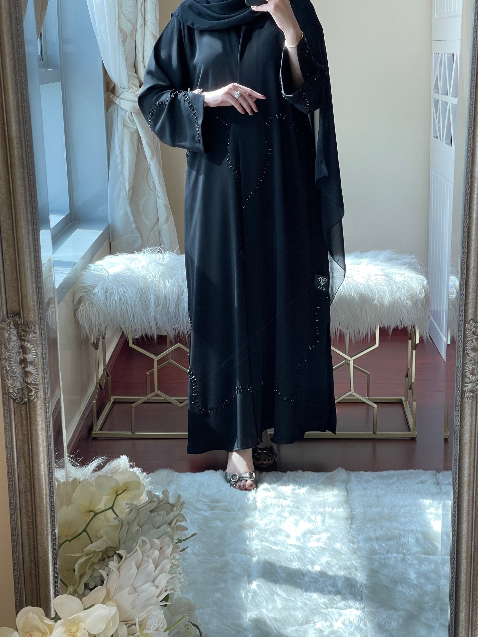 C - Black - Work - Abaya - Set - 14