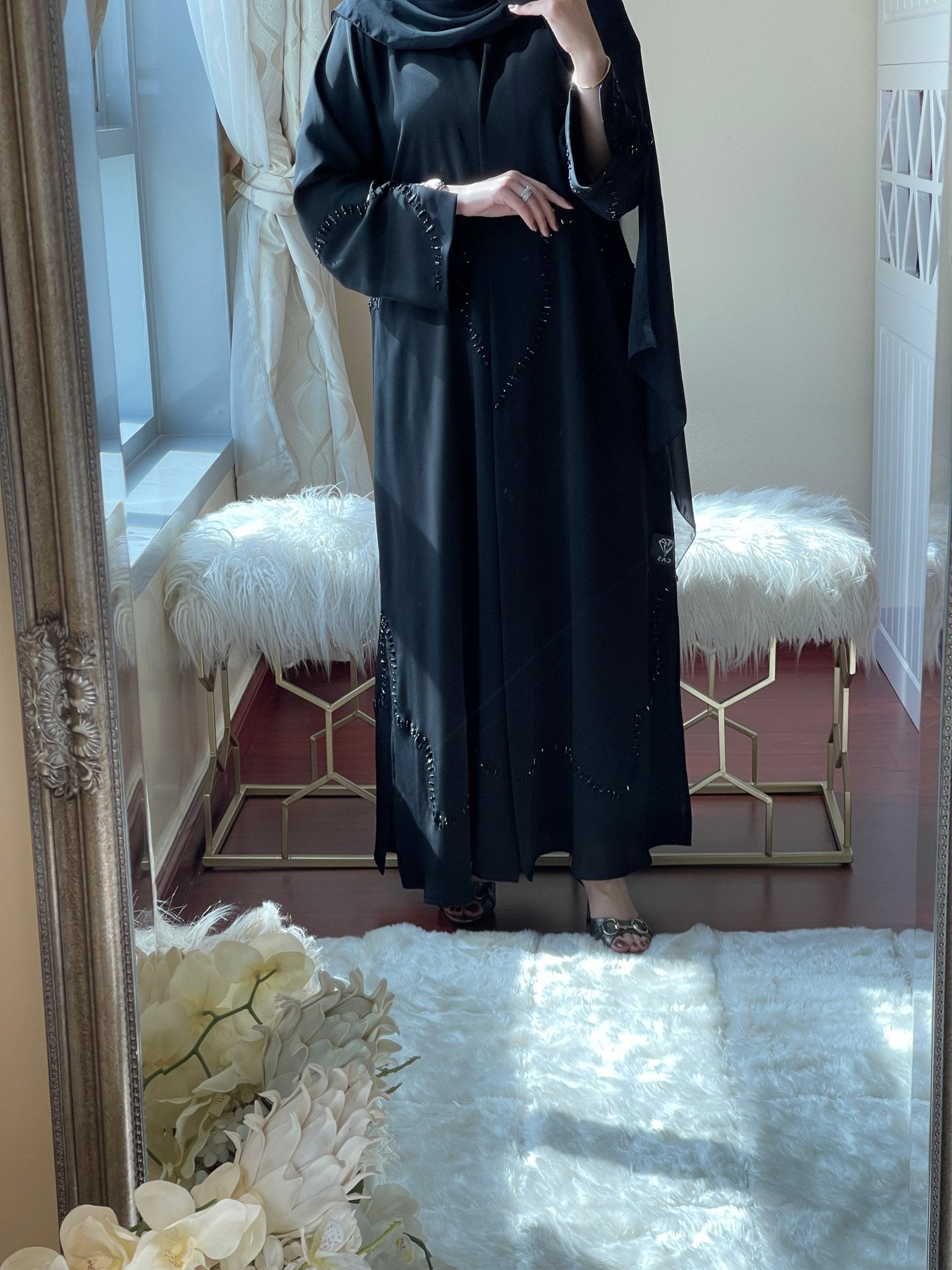 C - Black - Work - Abaya - Set - 14