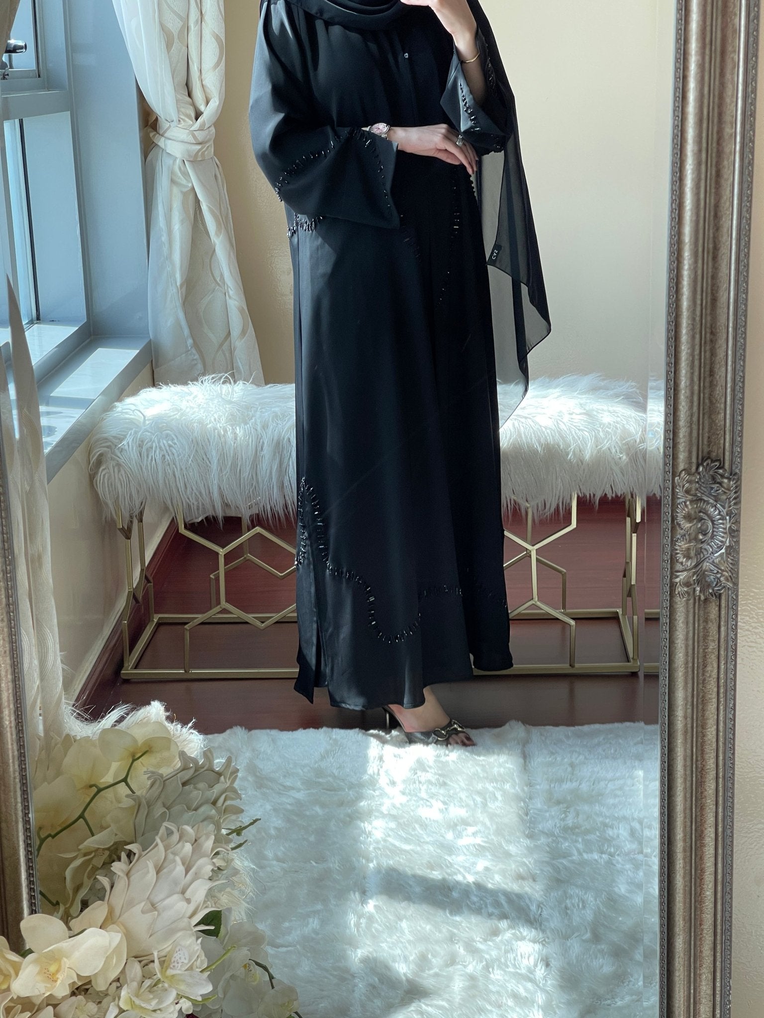 C - Black - Work - Abaya - Set - 14