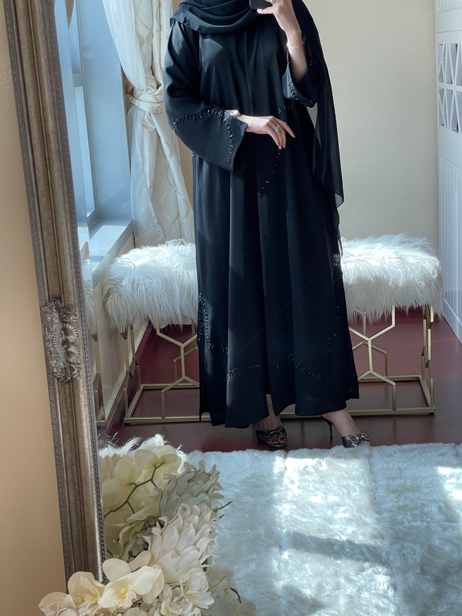 C - Black - Work - Abaya - Set - 14