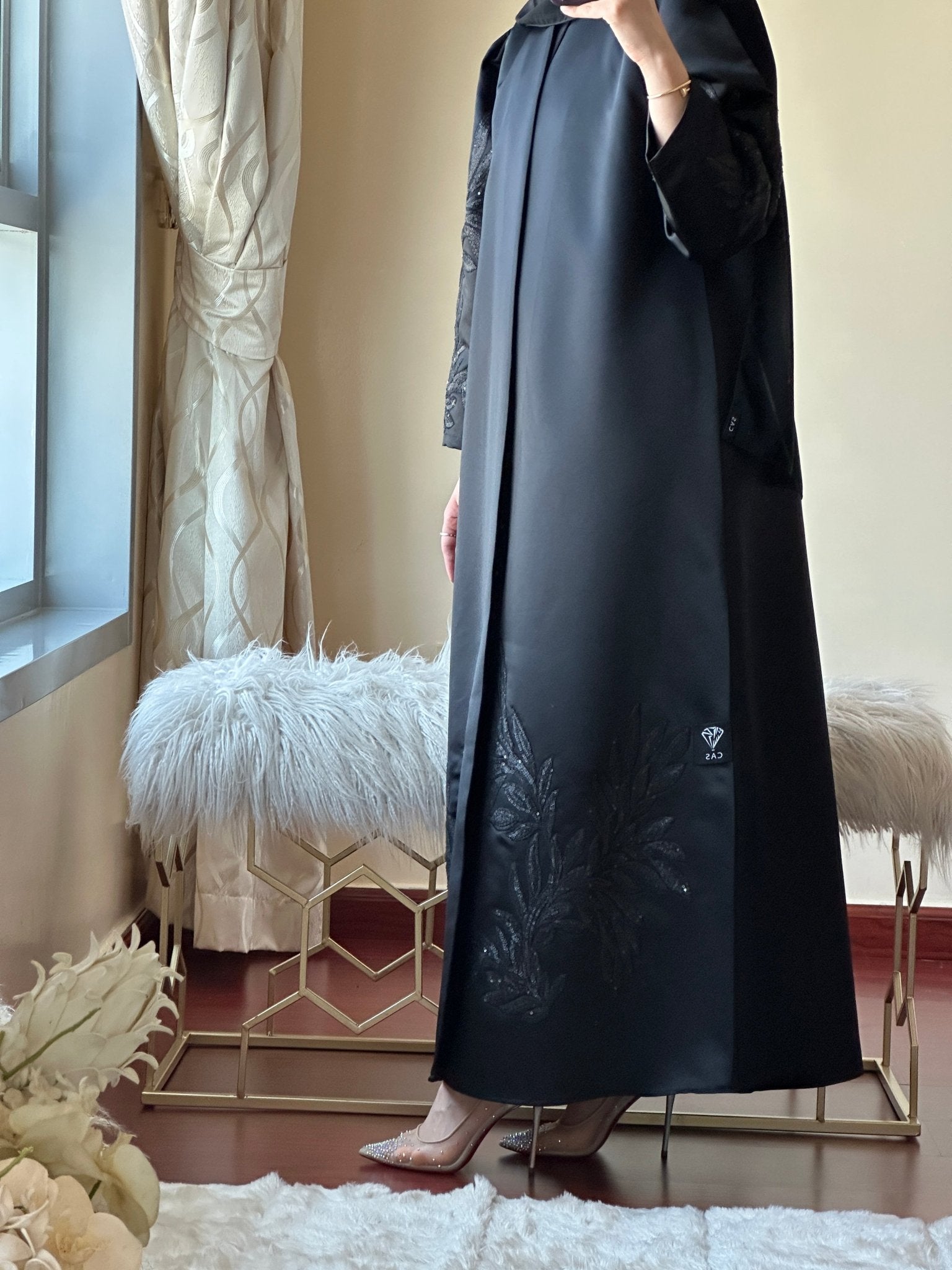 C - Black - Work - Abaya - Set - 142