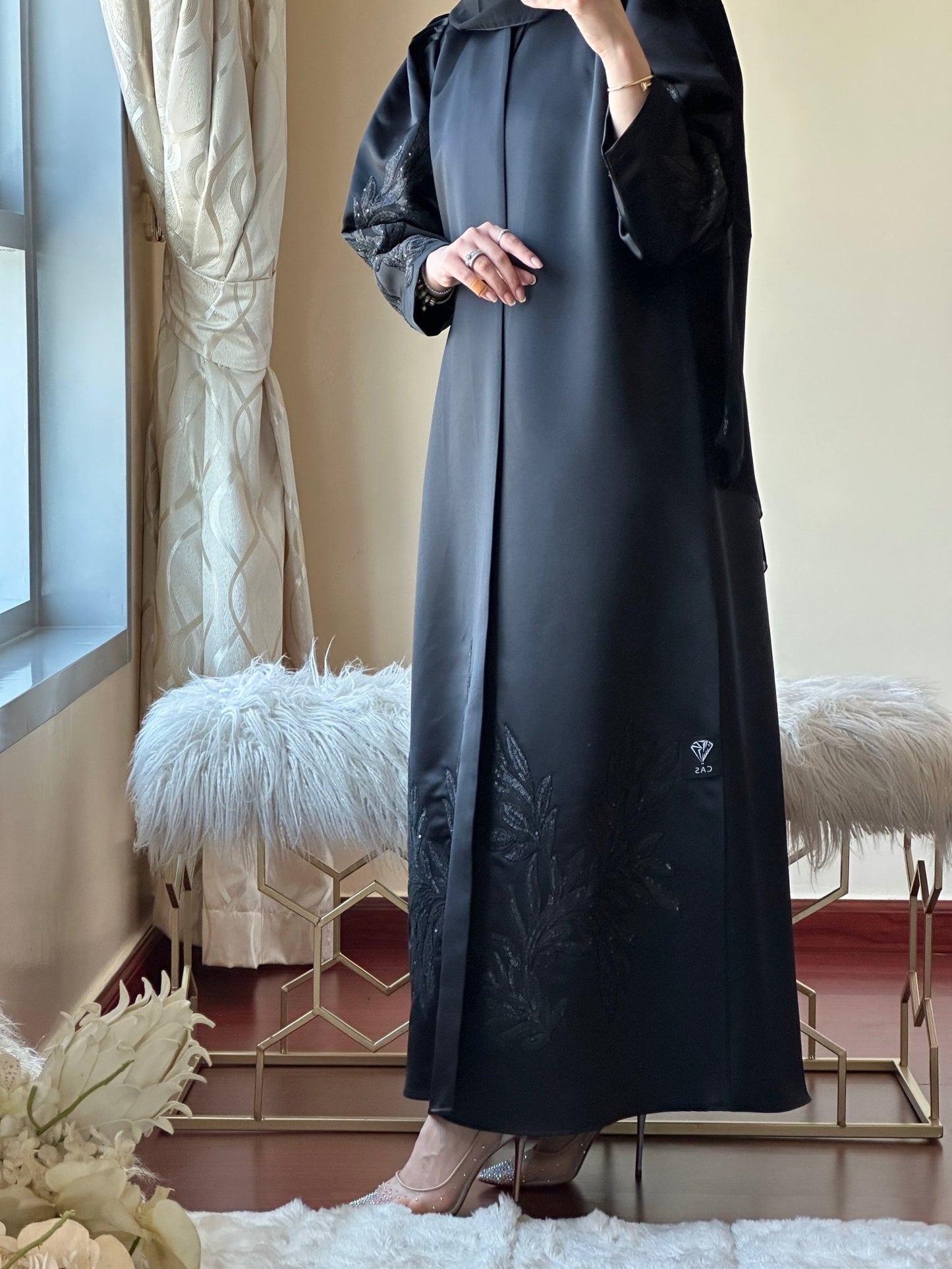 C - Black - Work - Abaya - Set - 142