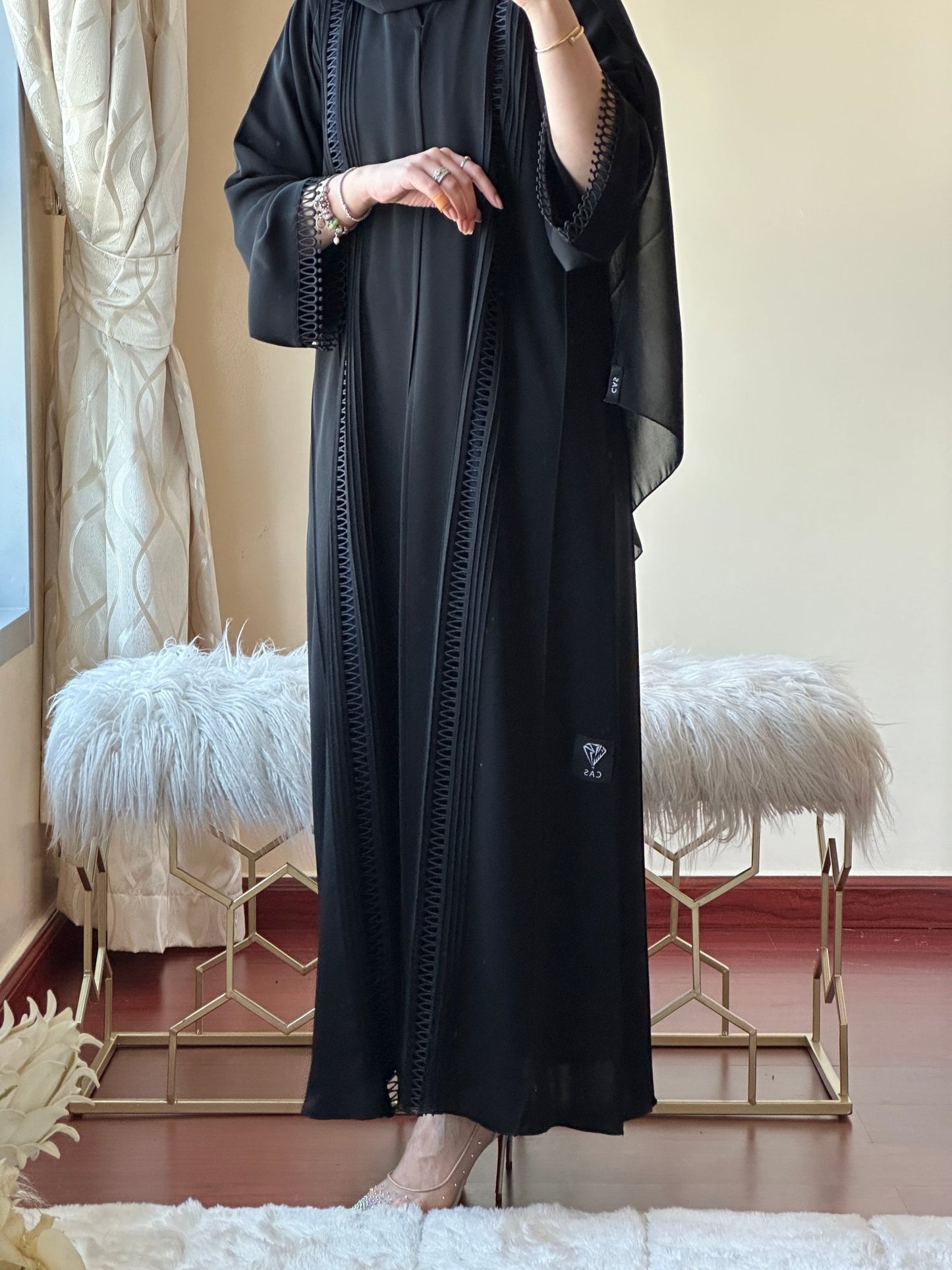 C - Black - Work - Abaya - Set - 145