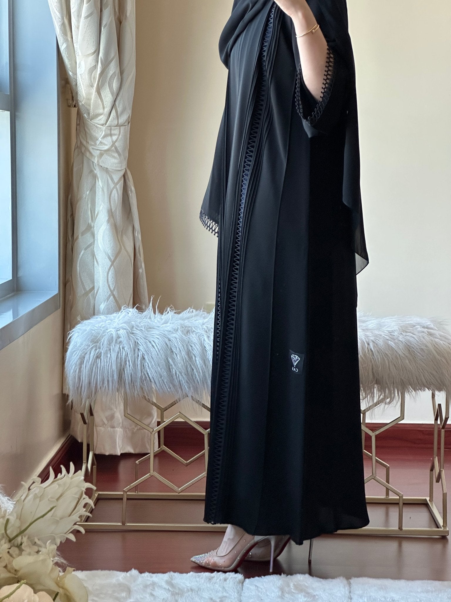 C - Black - Work - Abaya - Set - 145