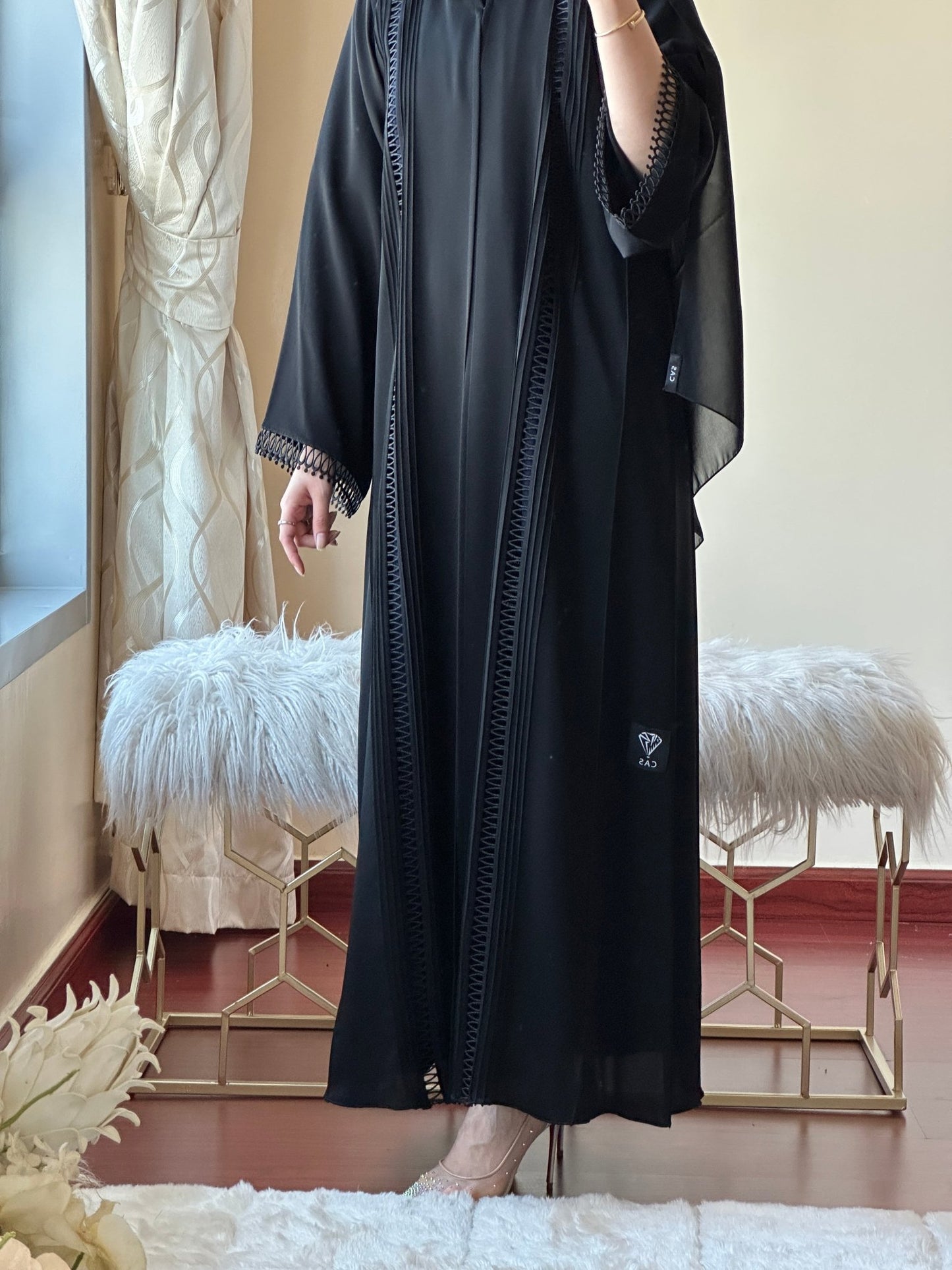 C - Black - Work - Abaya - Set - 145