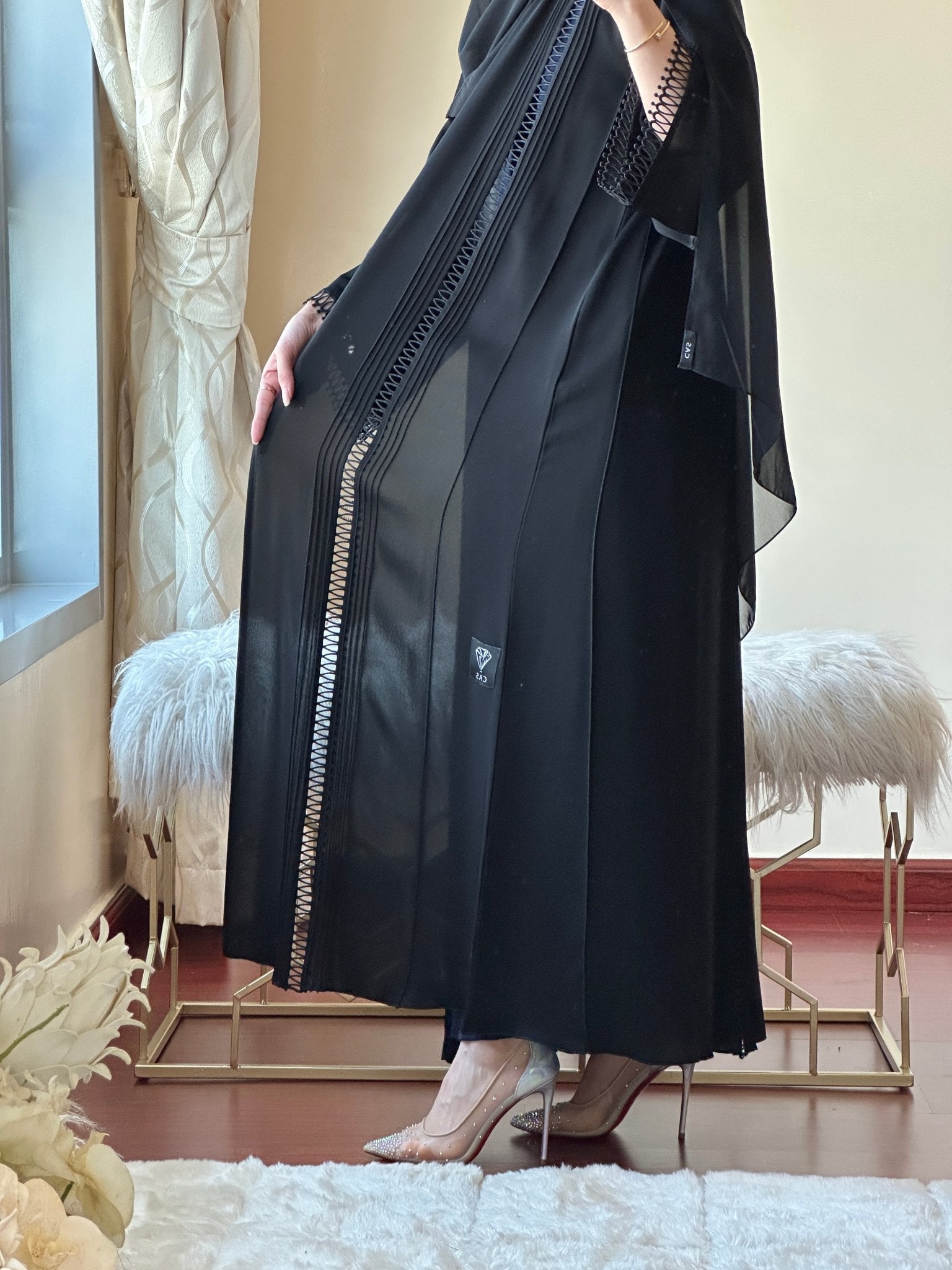 C - Black - Work - Abaya - Set - 145