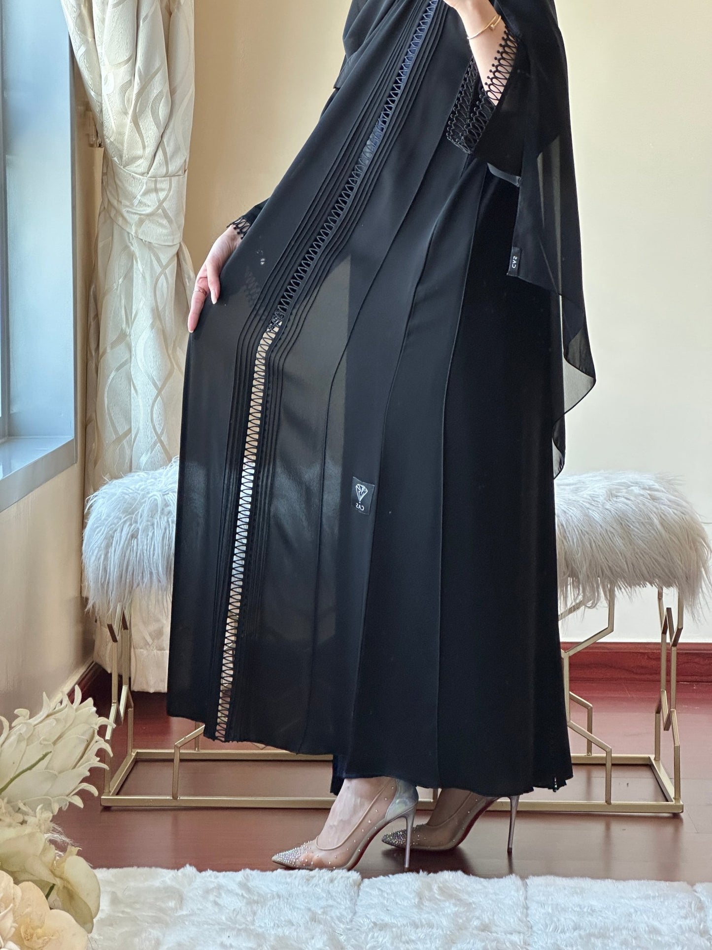 C - Black - Work - Abaya - Set - 145