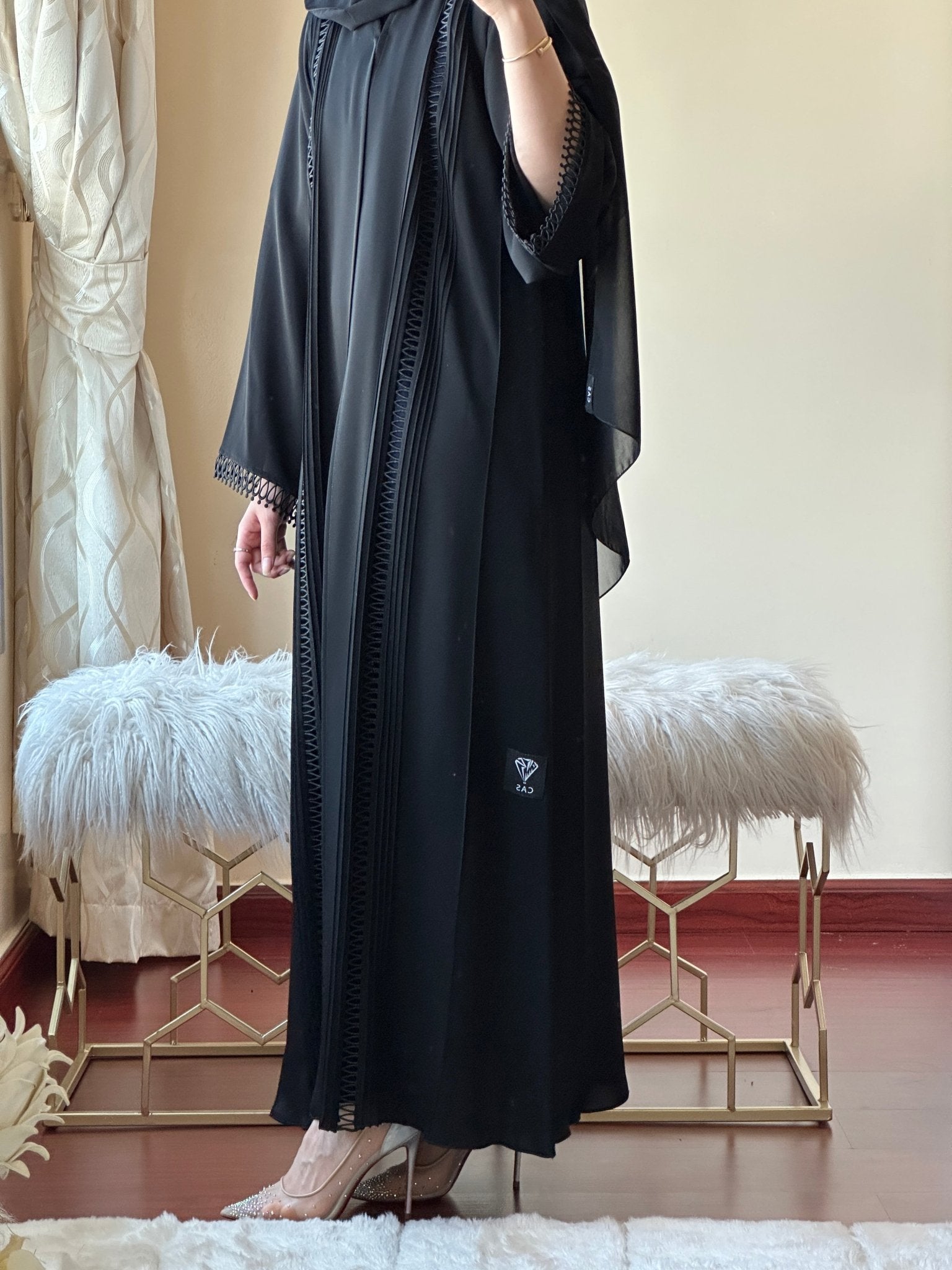 C - Black - Work - Abaya - Set - 145