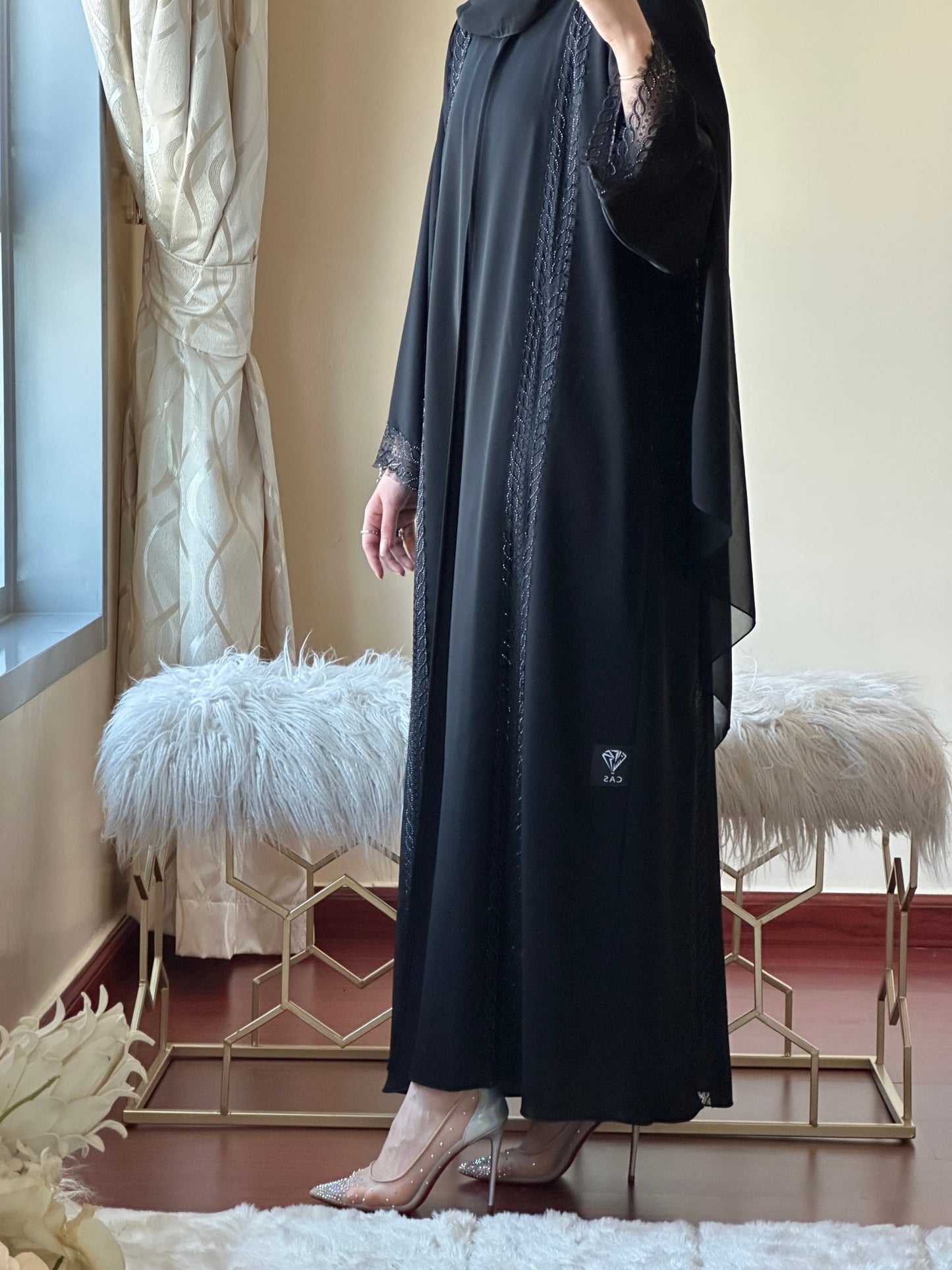 C - Black - Work - Abaya - Set - 146