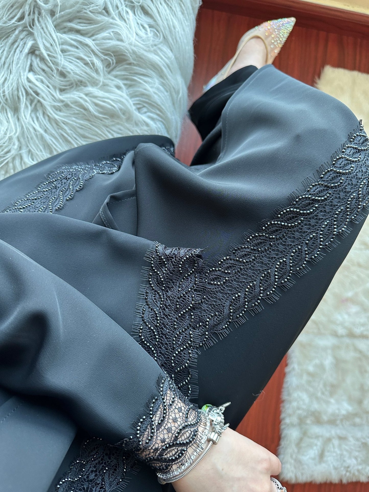 C - Black - Work - Abaya - Set - 146