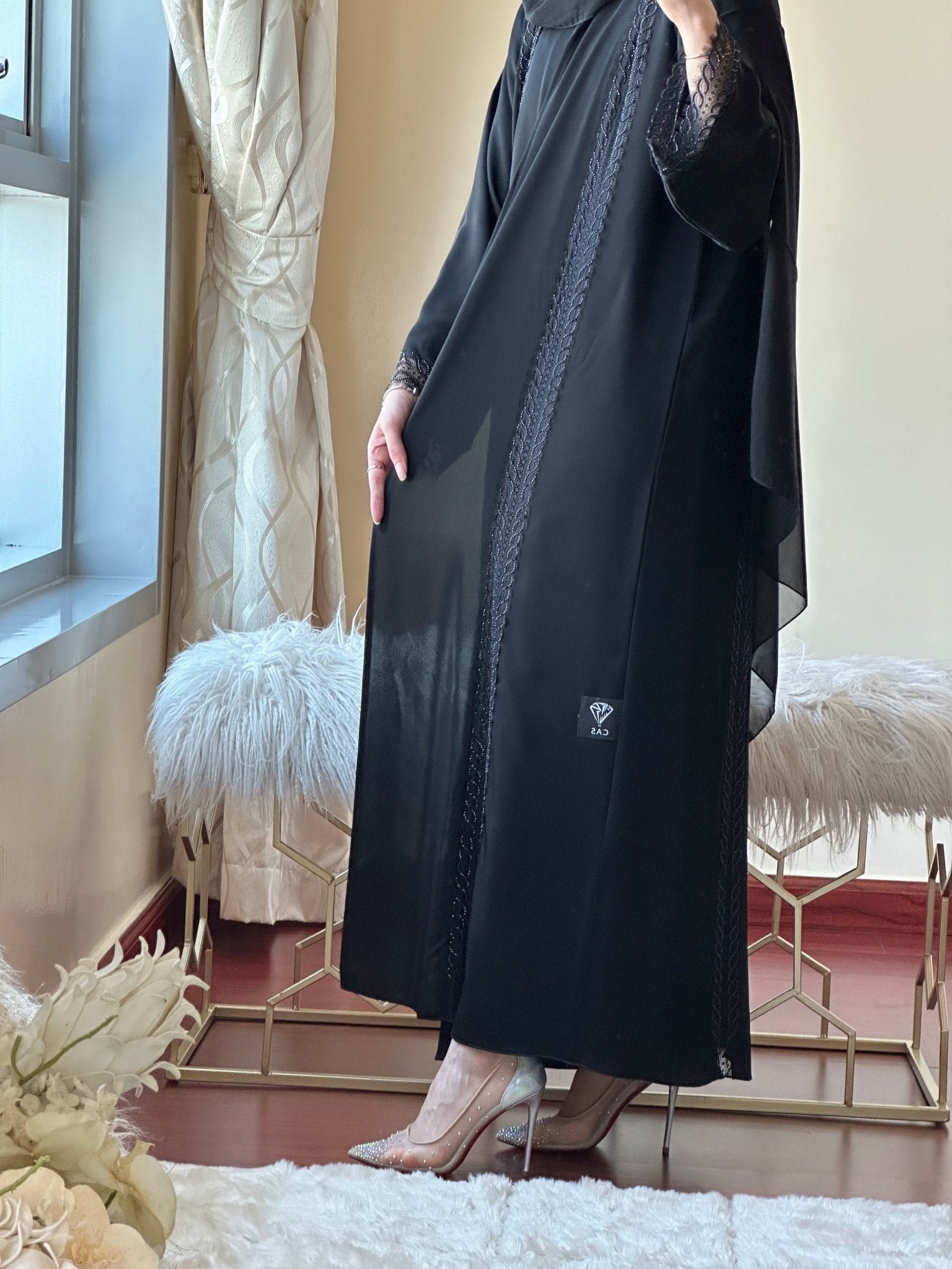 C - Black - Work - Abaya - Set - 146