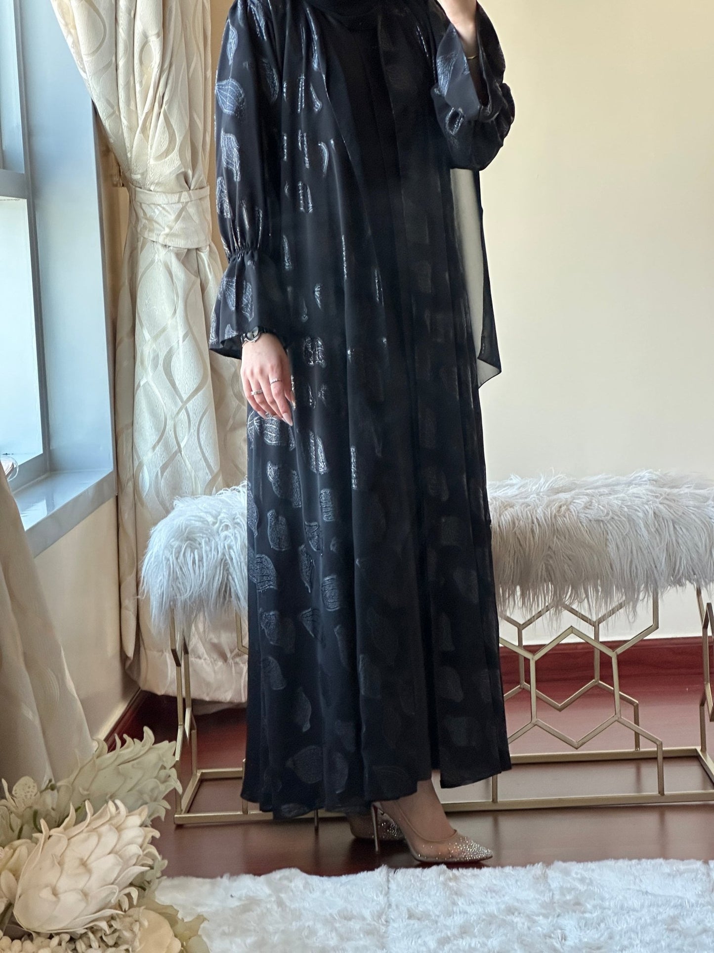 C - Black - Work - Abaya - Set - 147