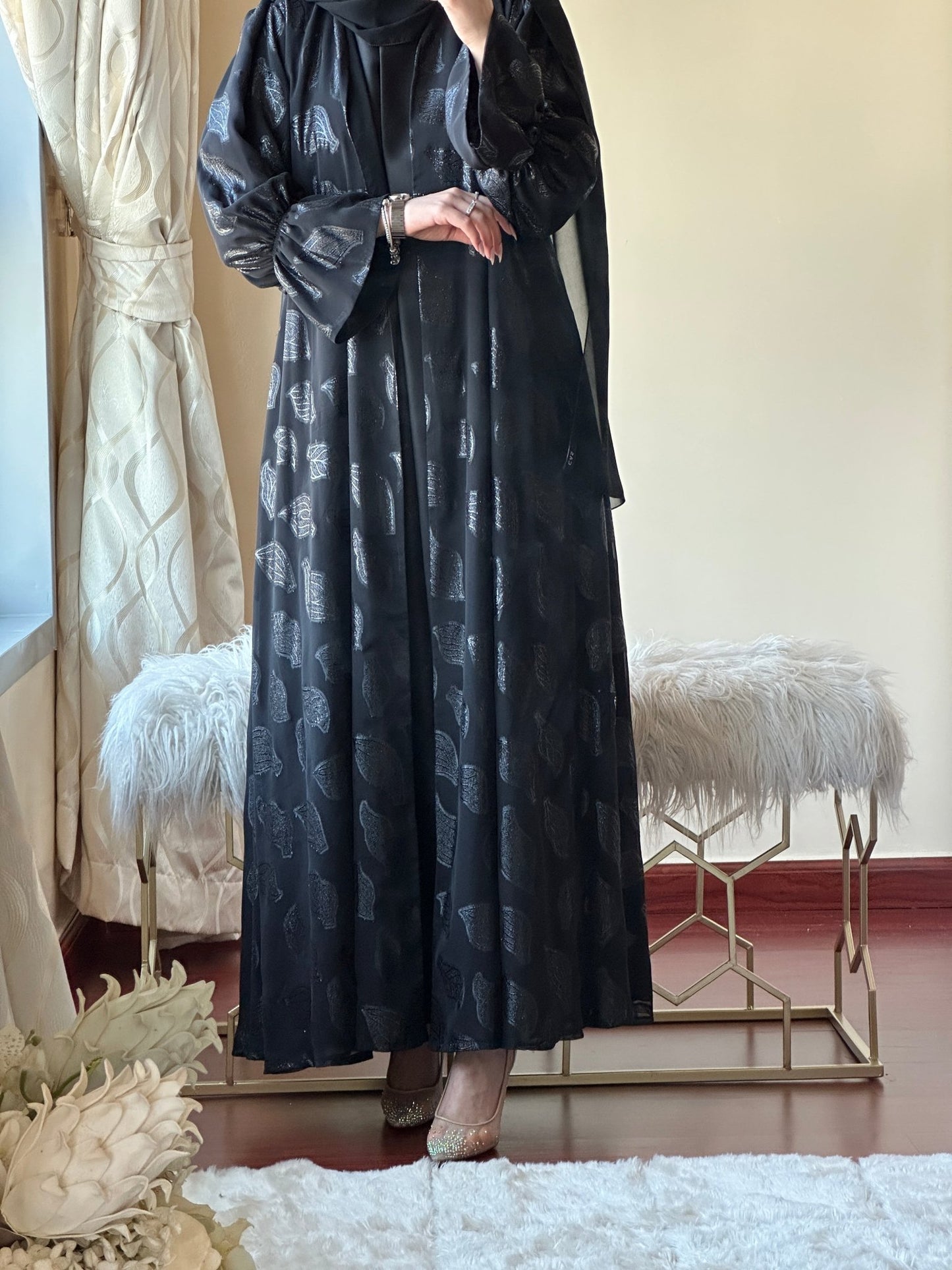 C - Black - Work - Abaya - Set - 147