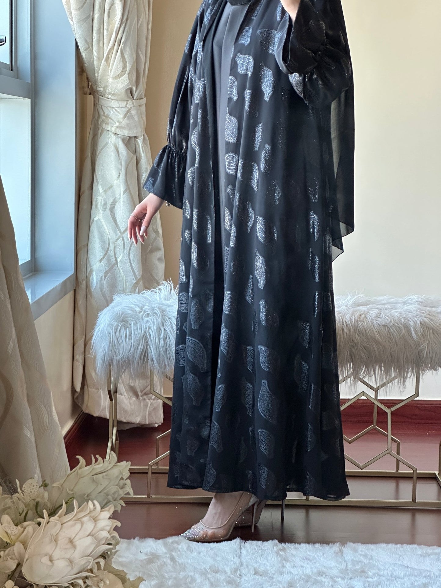 C - Black - Work - Abaya - Set - 147