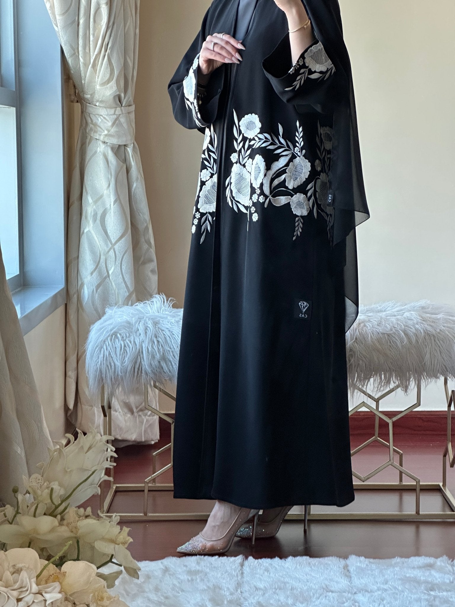 C - Black - Work - Abaya - Set - 149