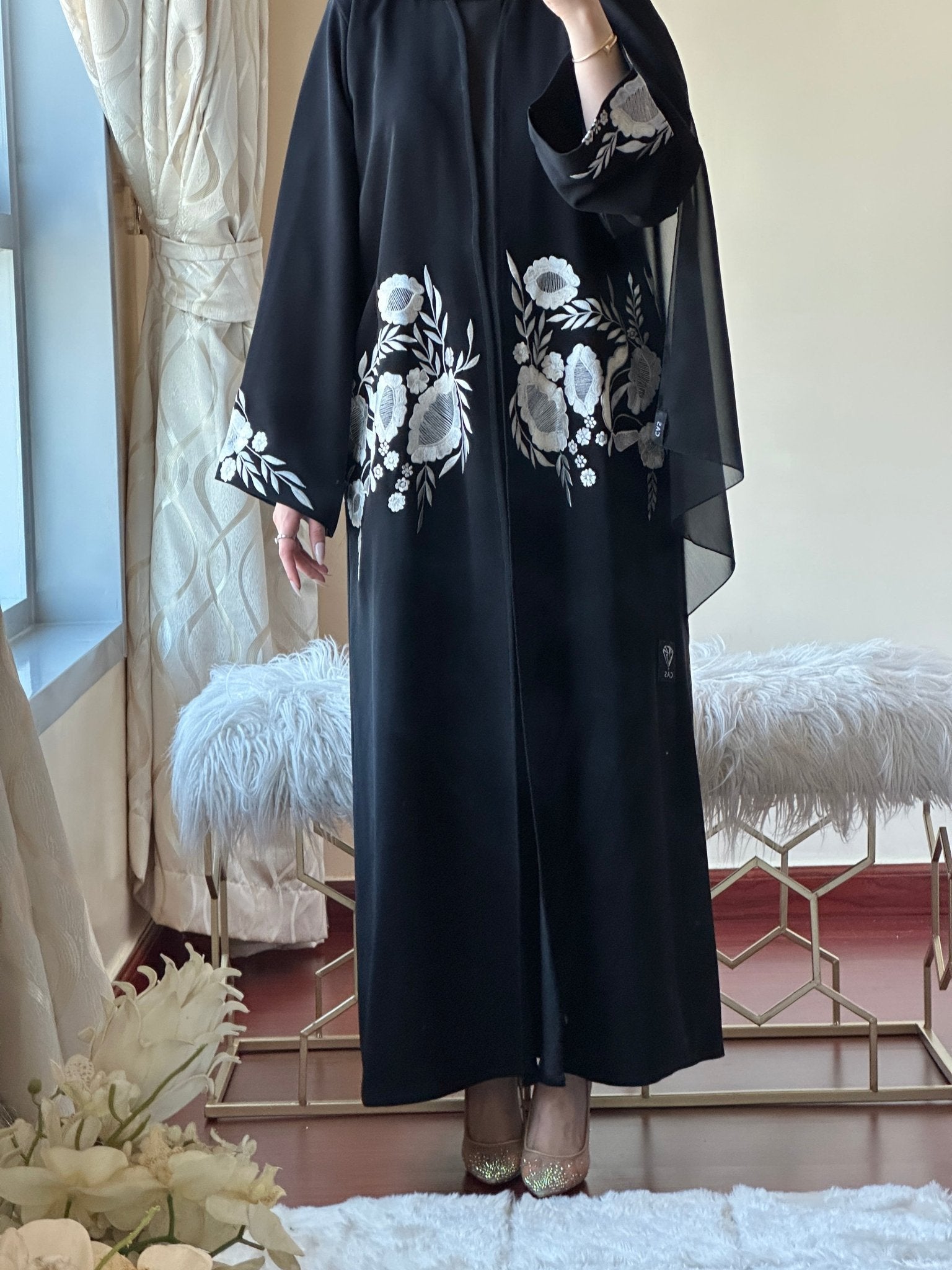 C - Black - Work - Abaya - Set - 149