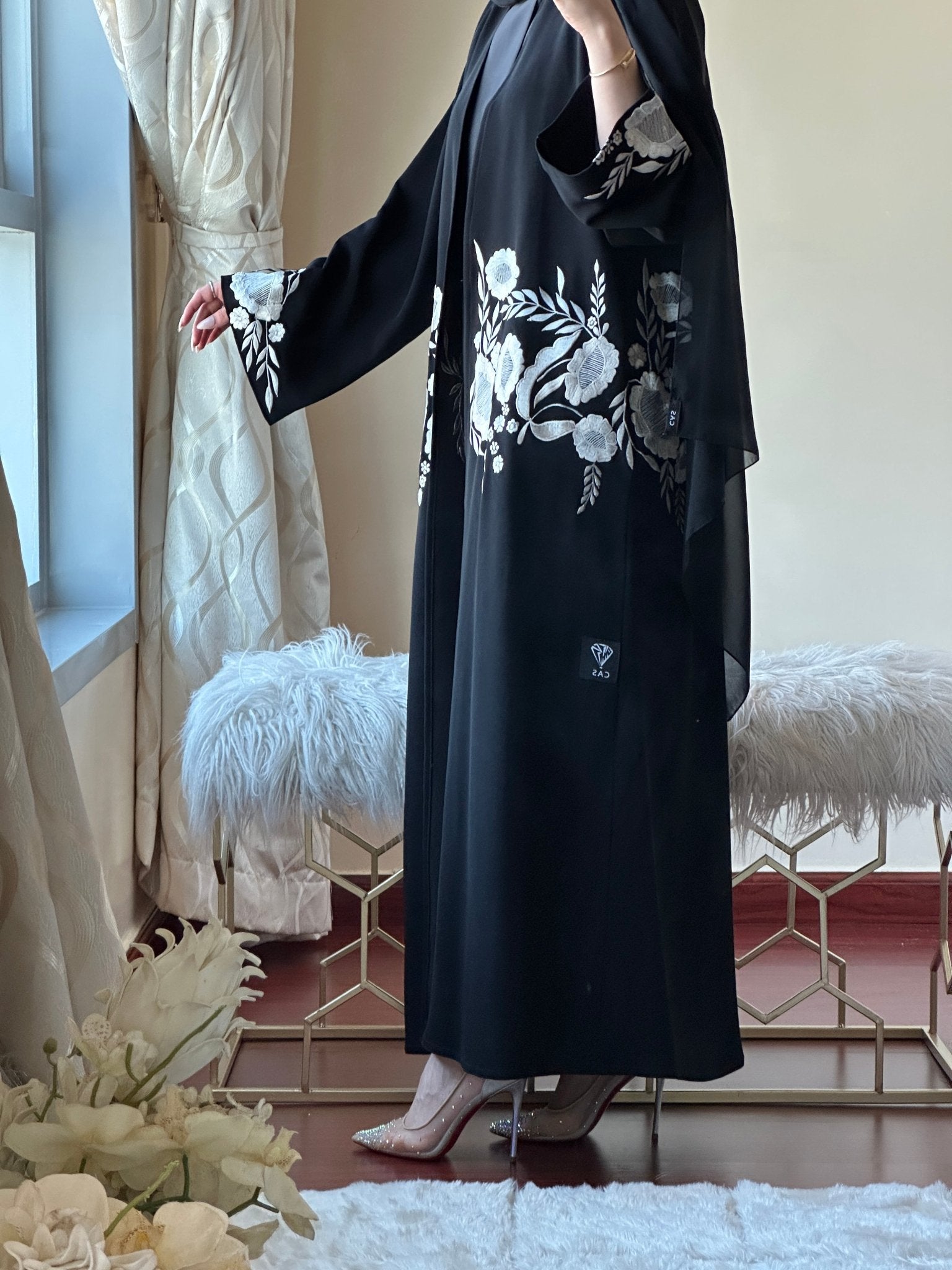 C - Black - Work - Abaya - Set - 149