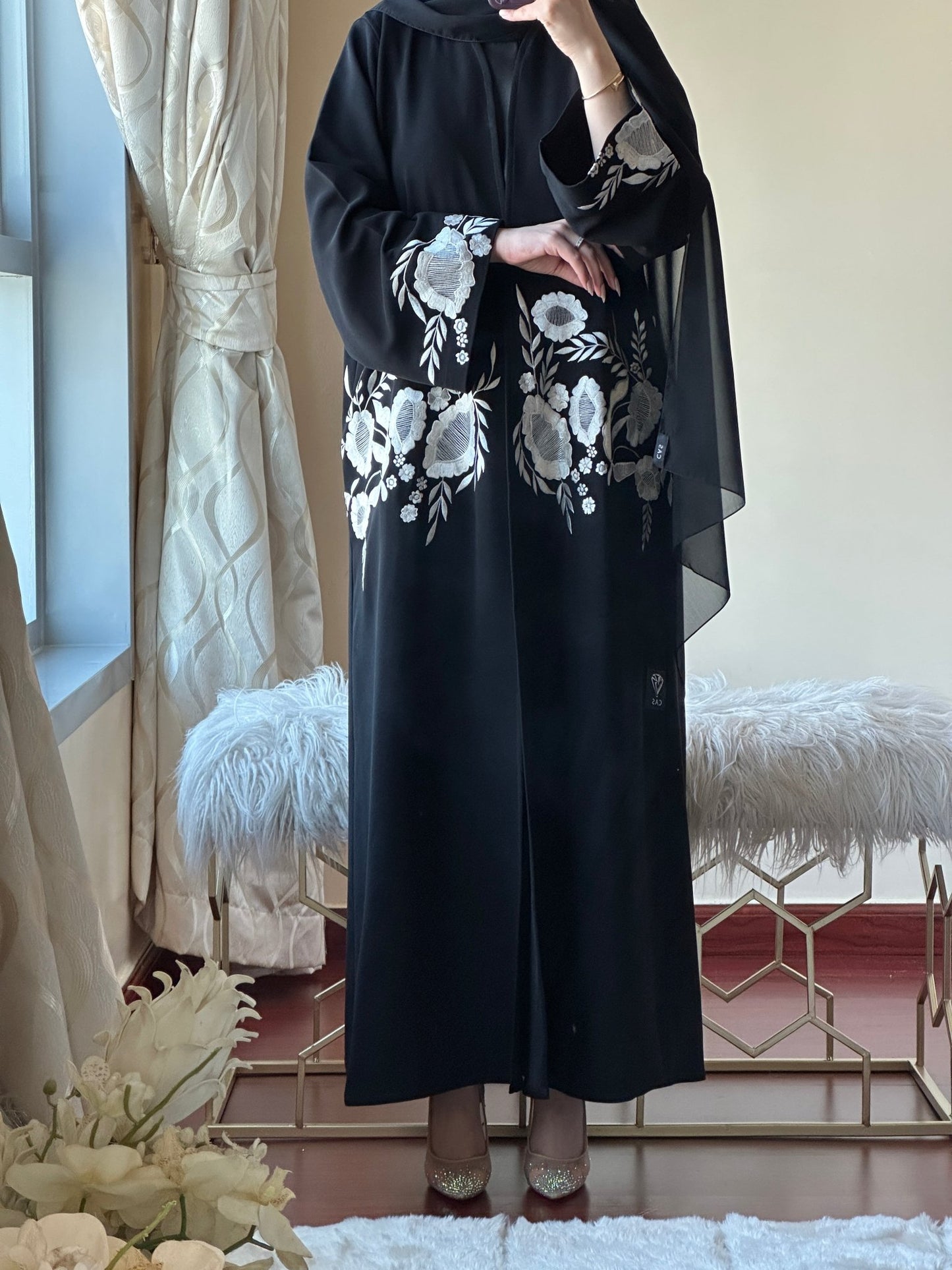 C - Black - Work - Abaya - Set - 149