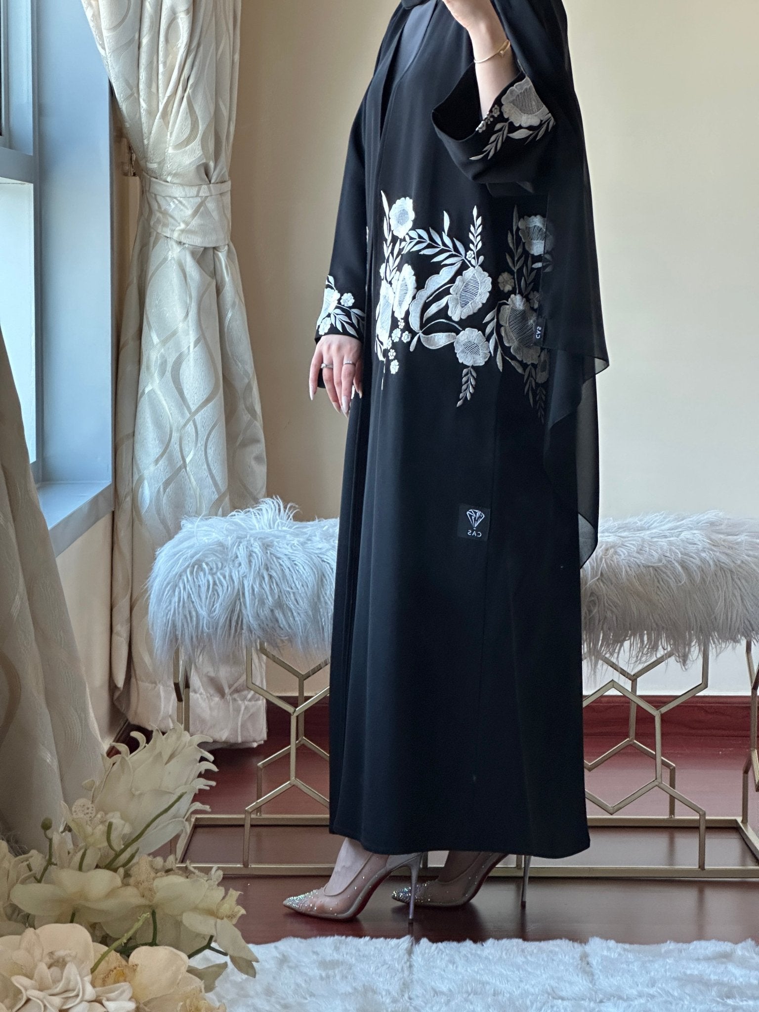 C - Black - Work - Abaya - Set - 149