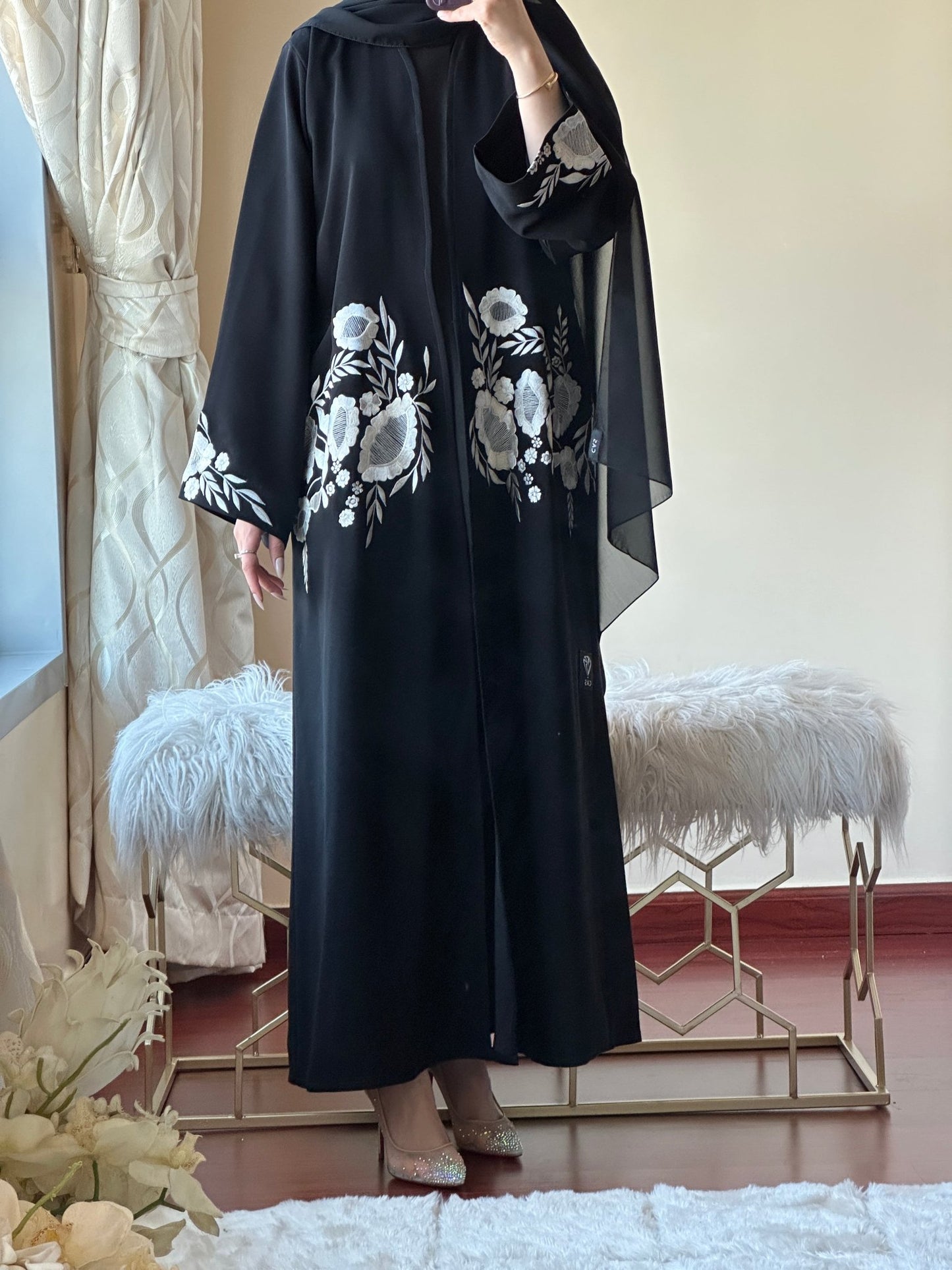 C - Black - Work - Abaya - Set - 149