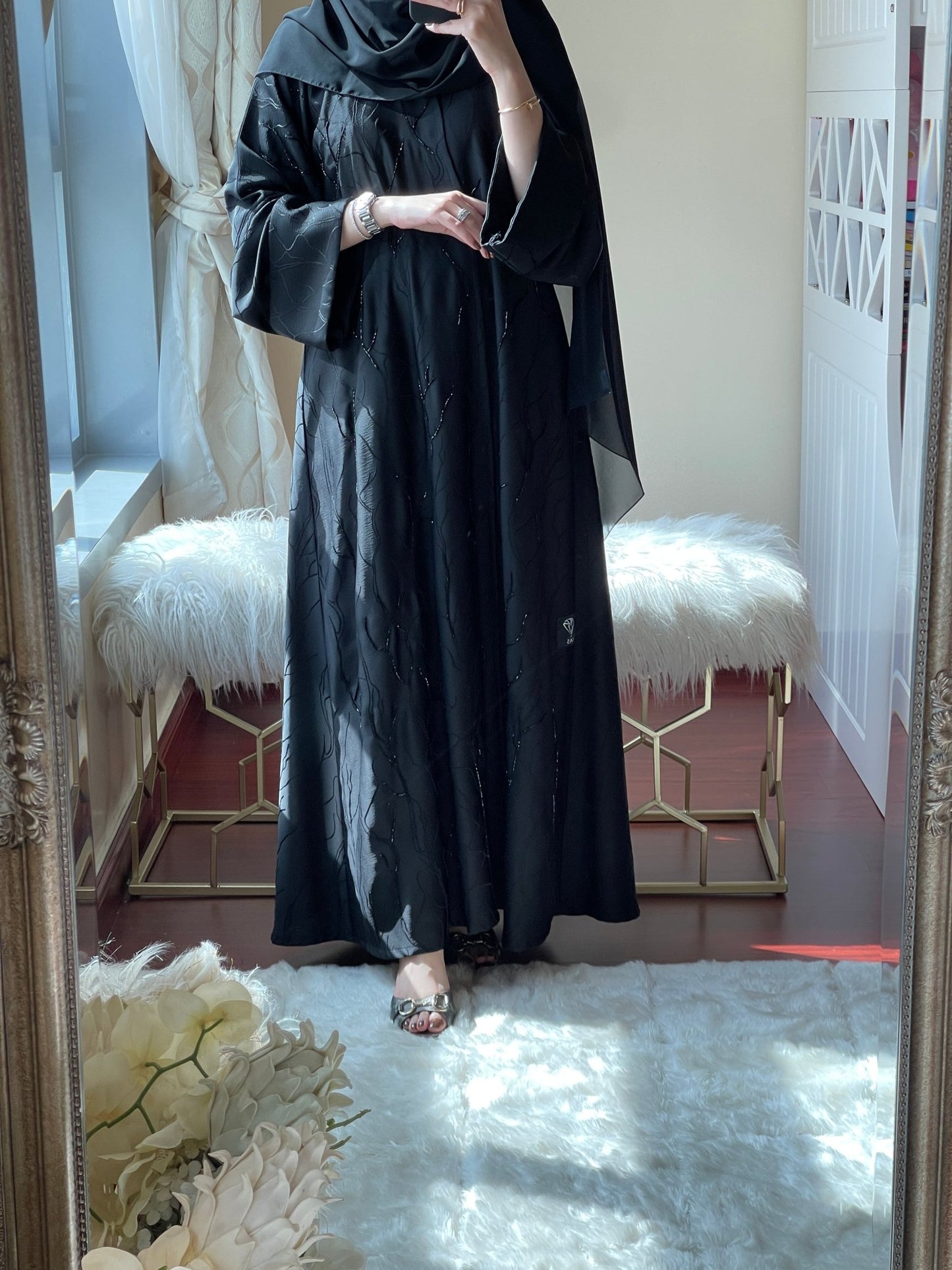 C - Black - Work - Abaya - Set - 15