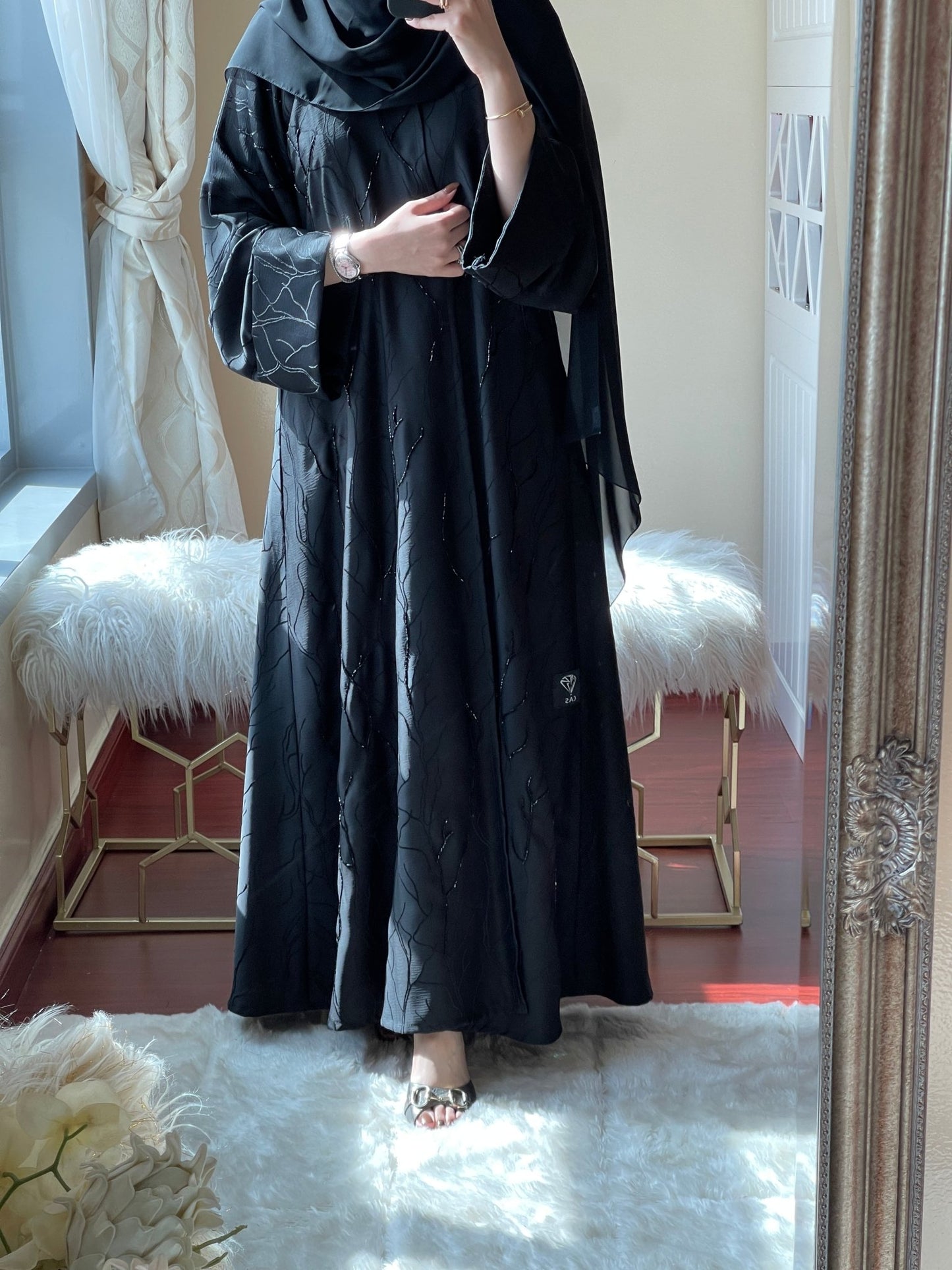 C - Black - Work - Abaya - Set - 15