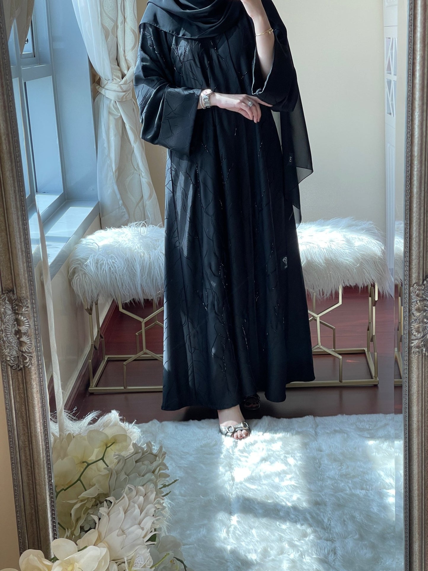 C - Black - Work - Abaya - Set - 15