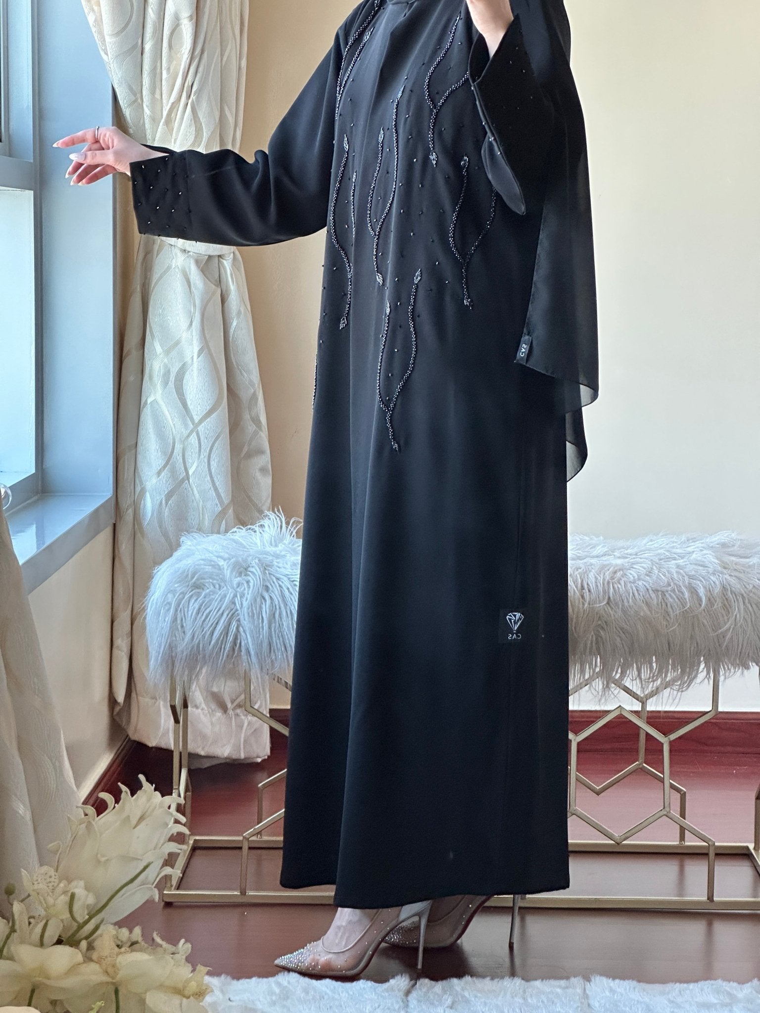 C - Black - Work - Abaya - Set - 150