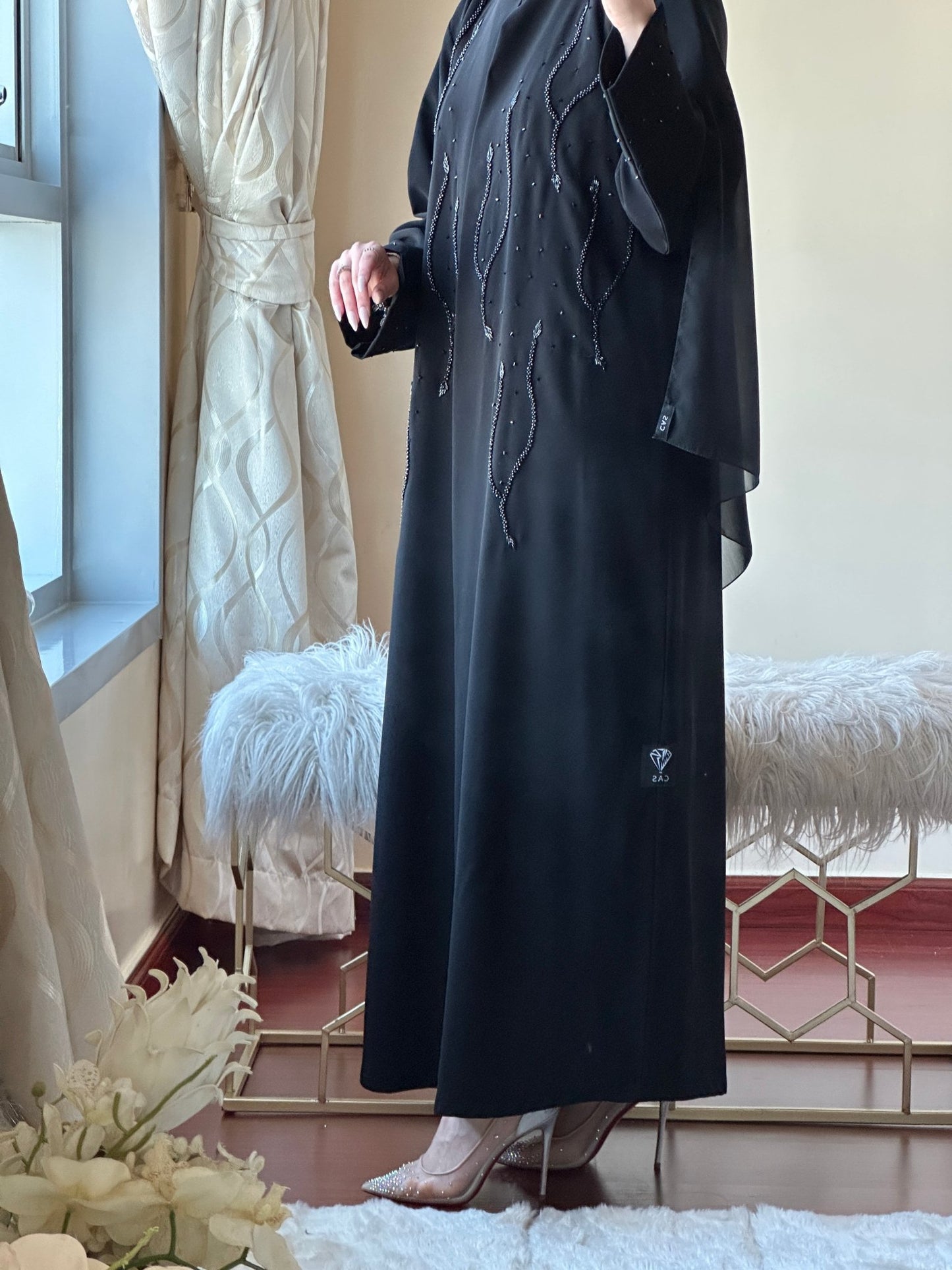 C - Black - Work - Abaya - Set - 150